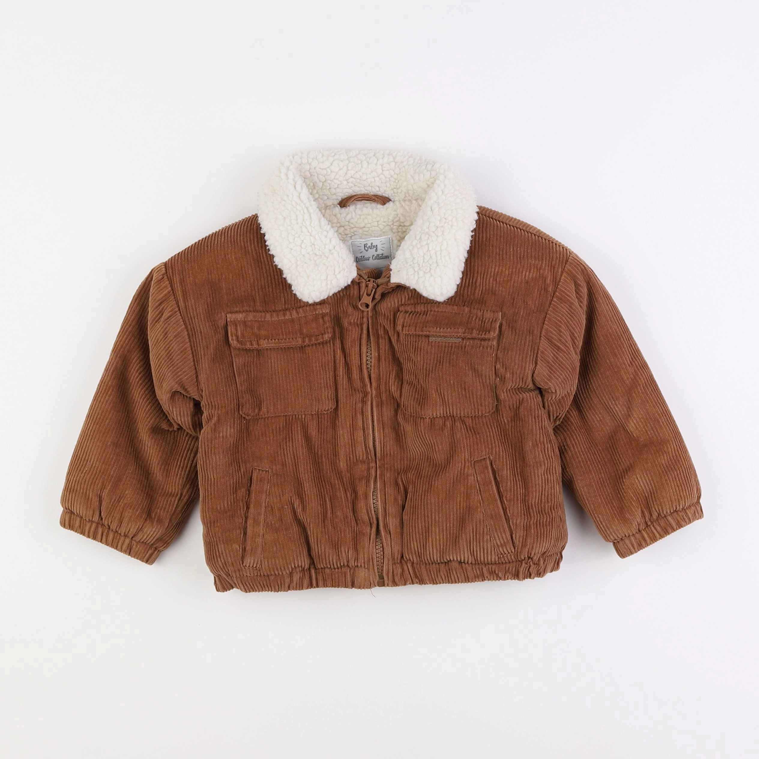 Vertbaudet - veste doublé marron - 3 ans