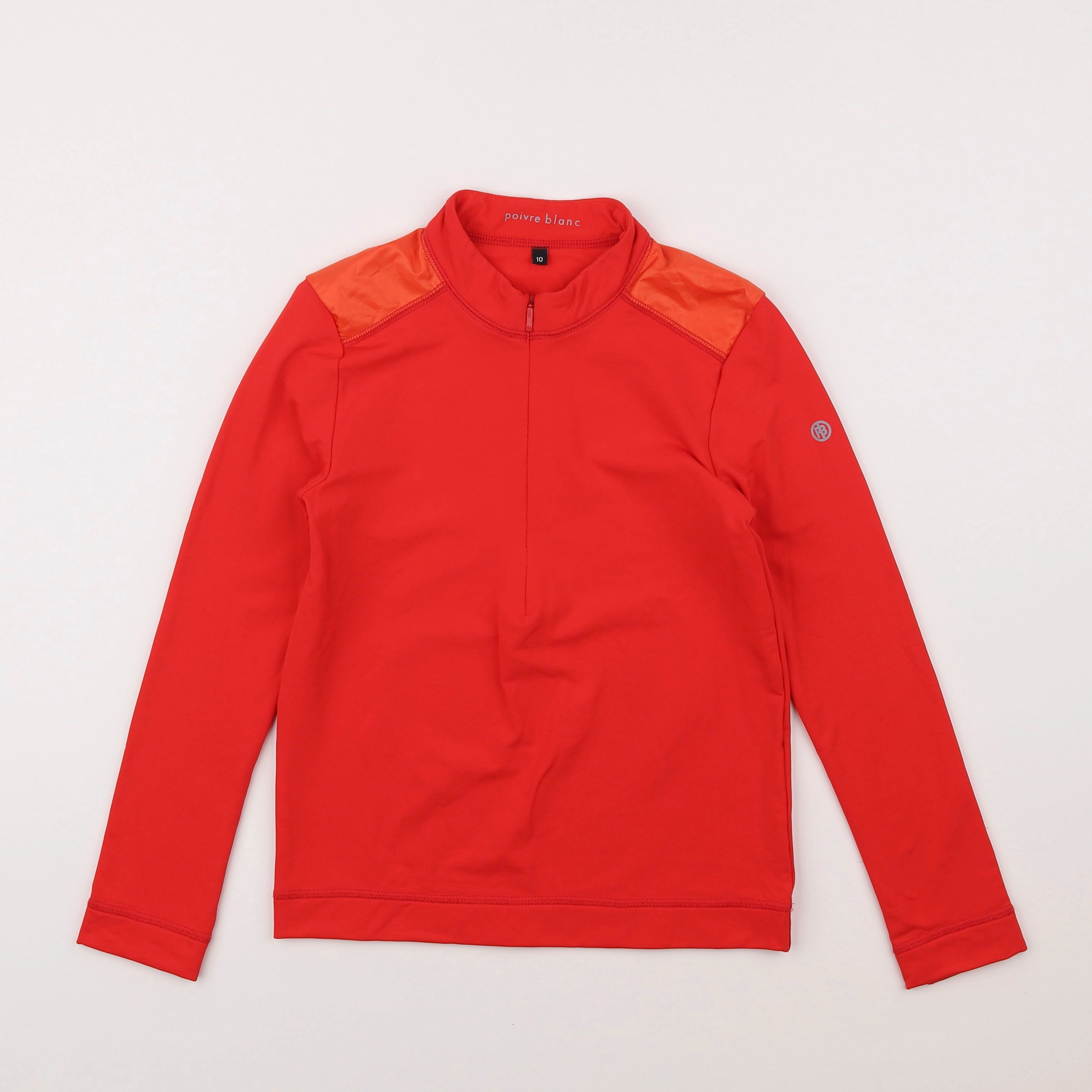 Poivre Blanc Ski - tee-shirt rouge - 10 ans