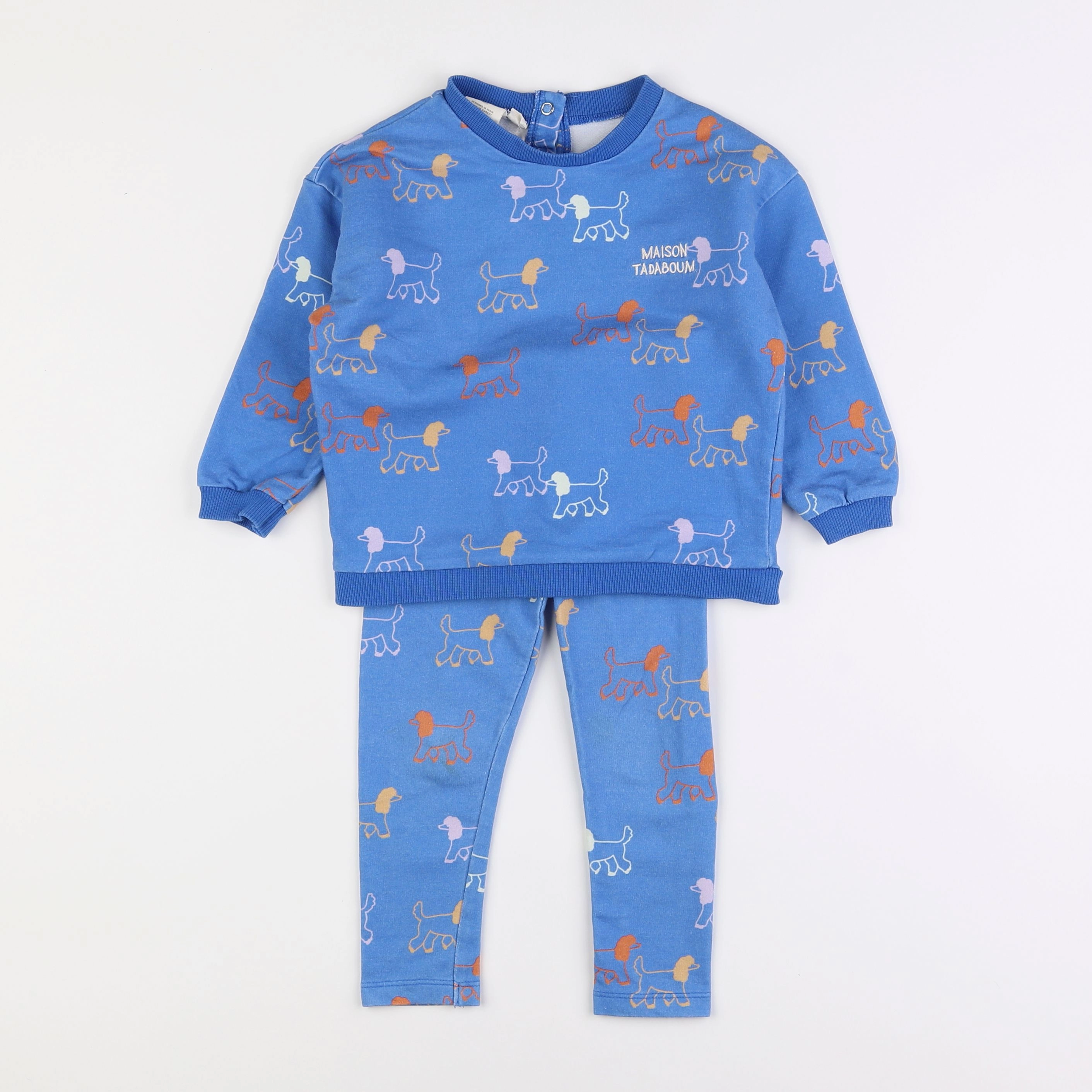 Maison Tadaboum - pyjama coton bleu - 2 ans