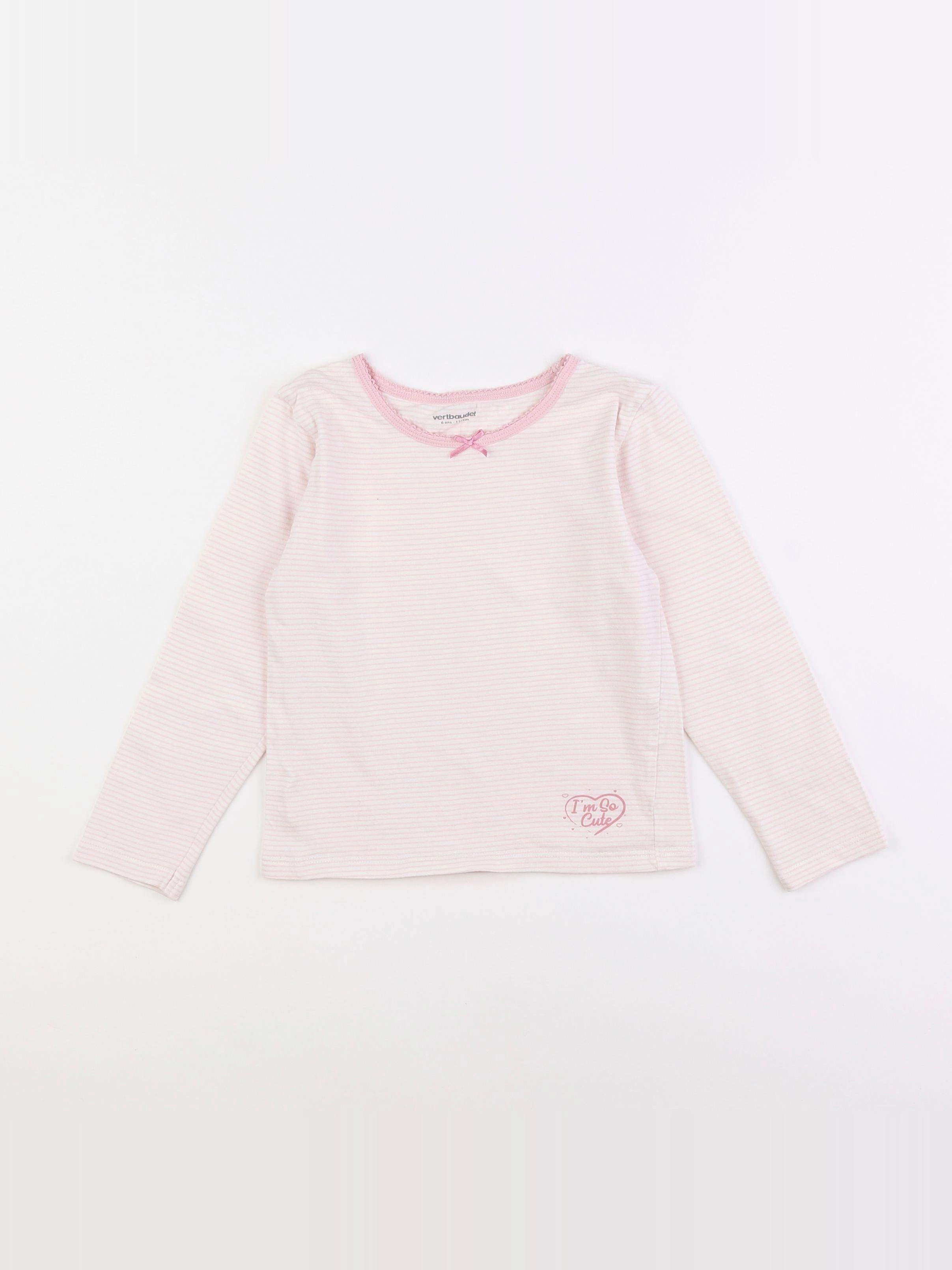 Vertbaudet - maillot de corps rose - 6 ans