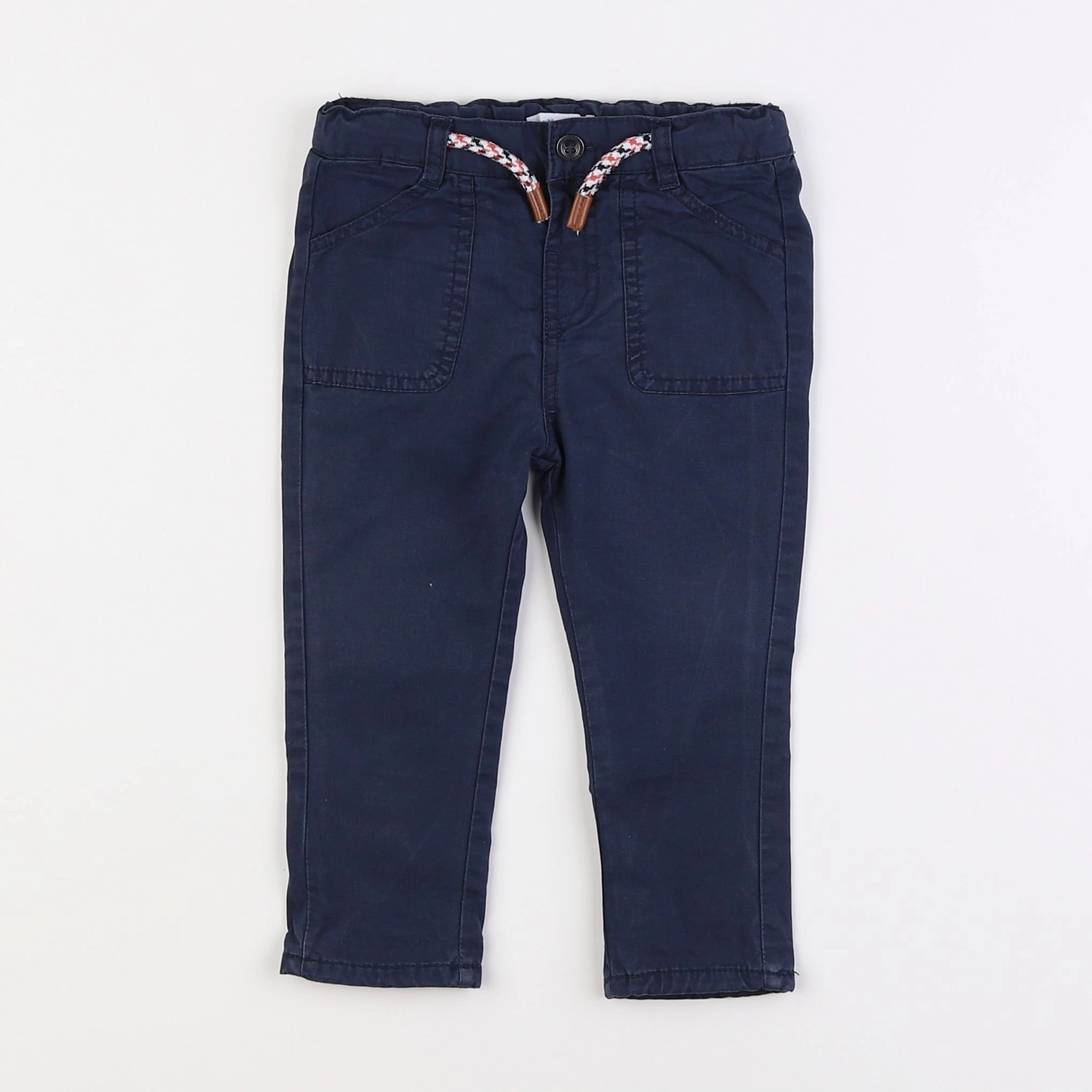 Vertbaudet - pantalon bleu - 12 mois