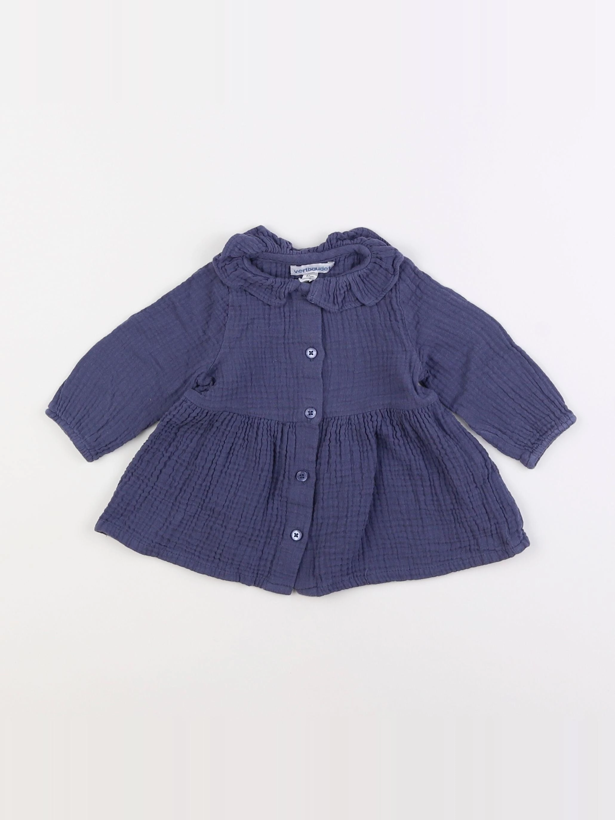 Vertbaudet - blouse bleu - 6 mois