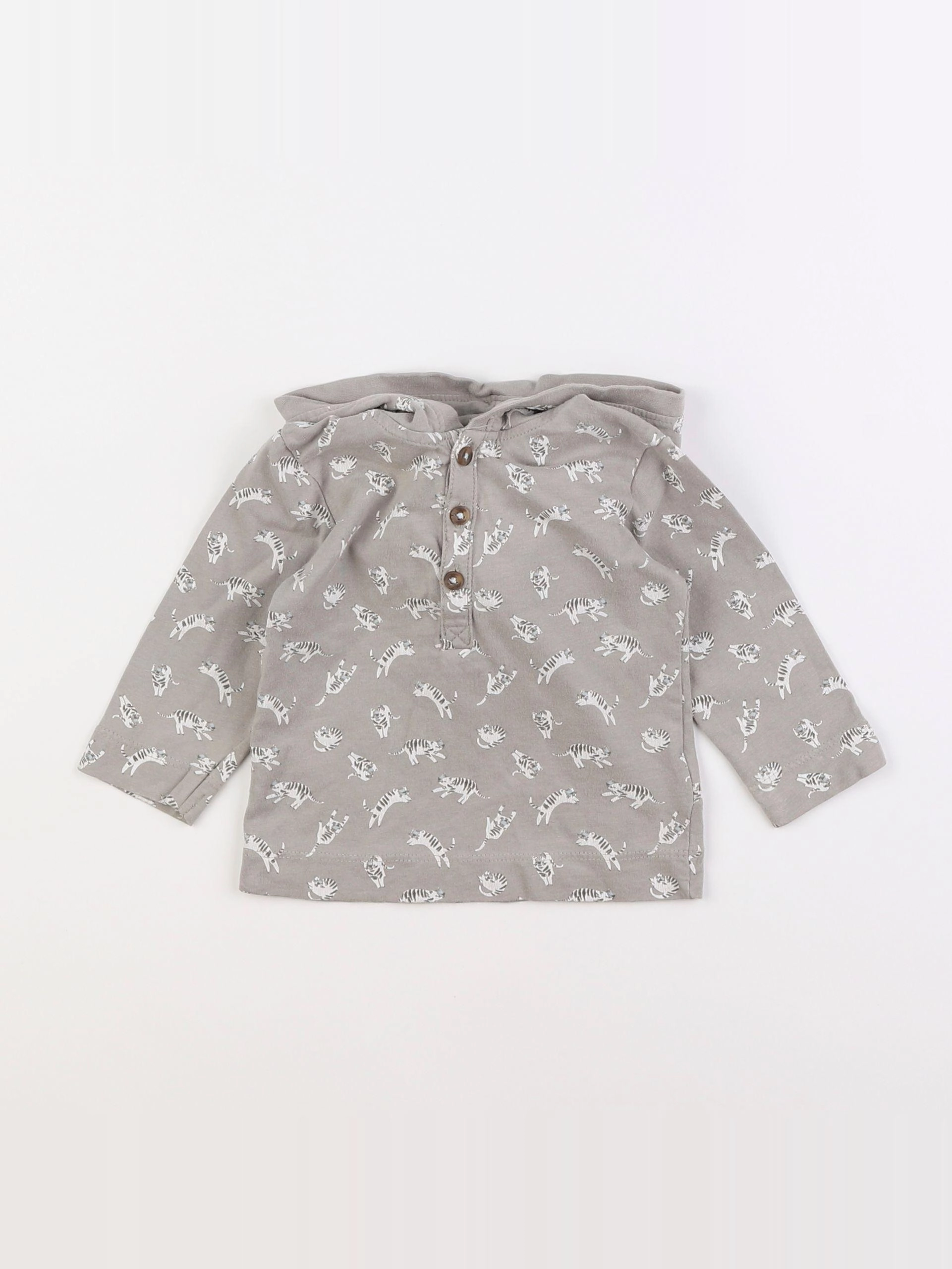 Vertbaudet - tee-shirt gris - 9 mois