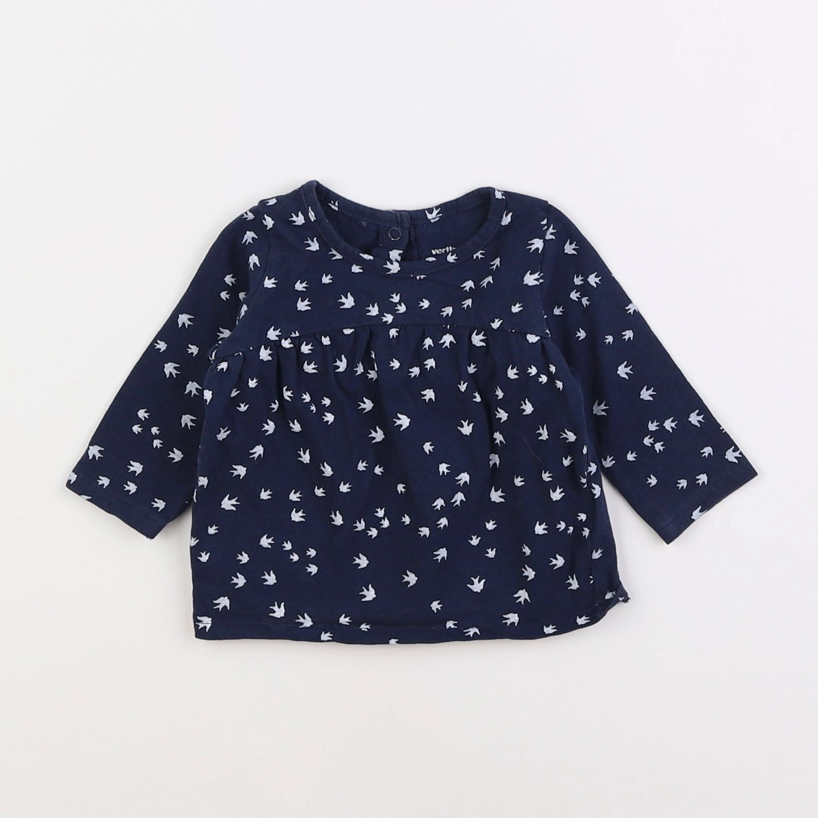 Vertbaudet - tee-shirt bleu - 3 mois