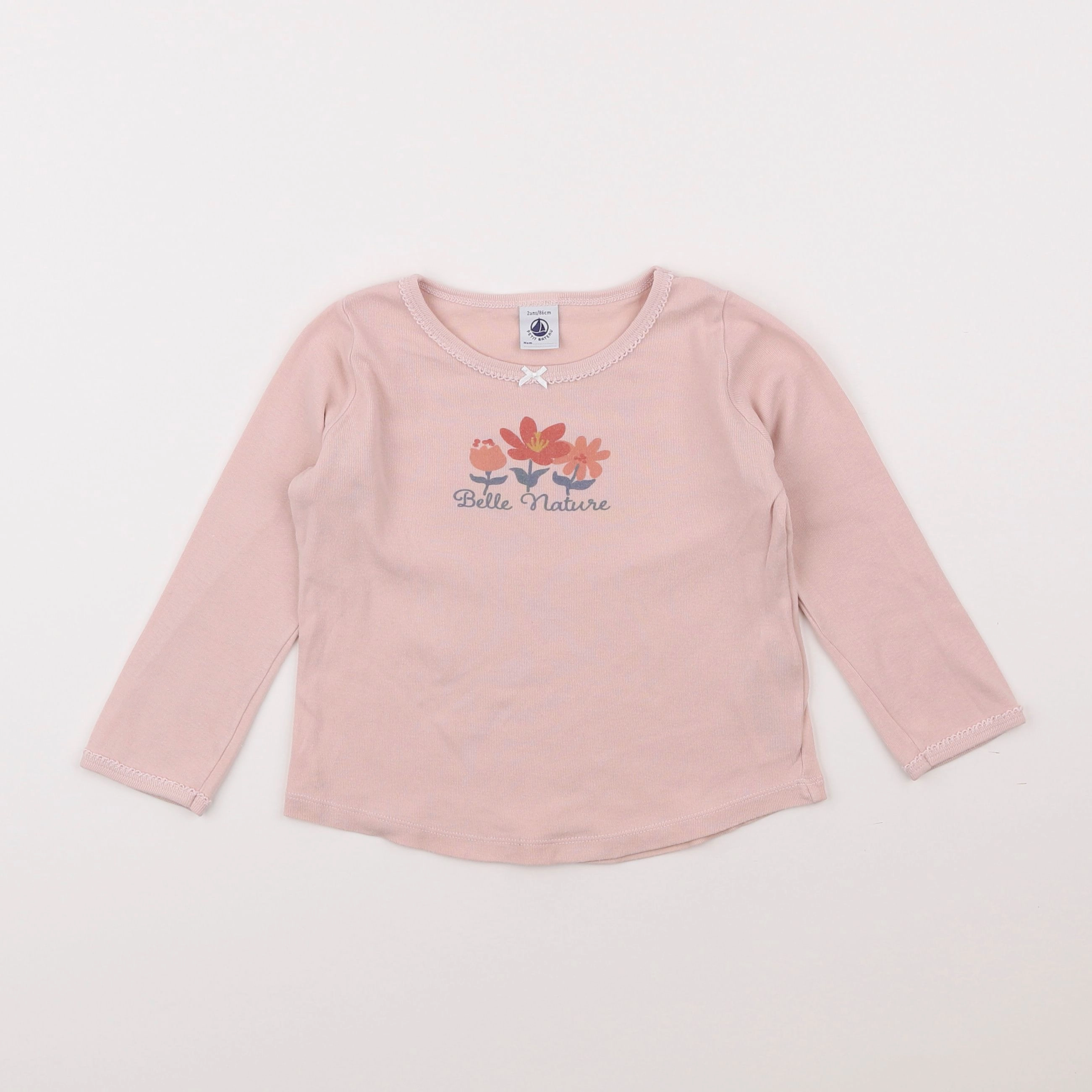 Petit Bateau - maillot de corps rose - 2 ans