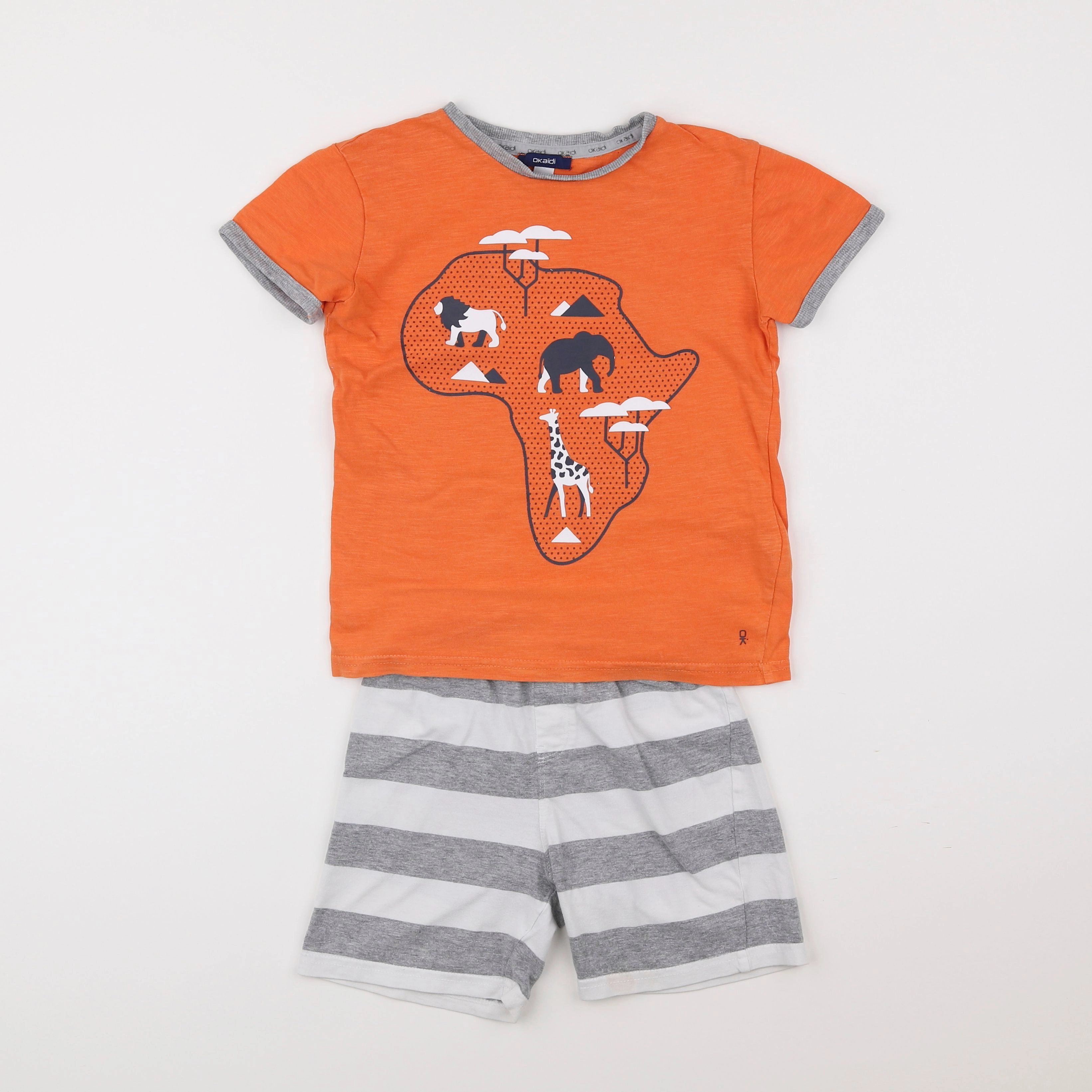 Okaidi - pyjama coton orange - 6 ans