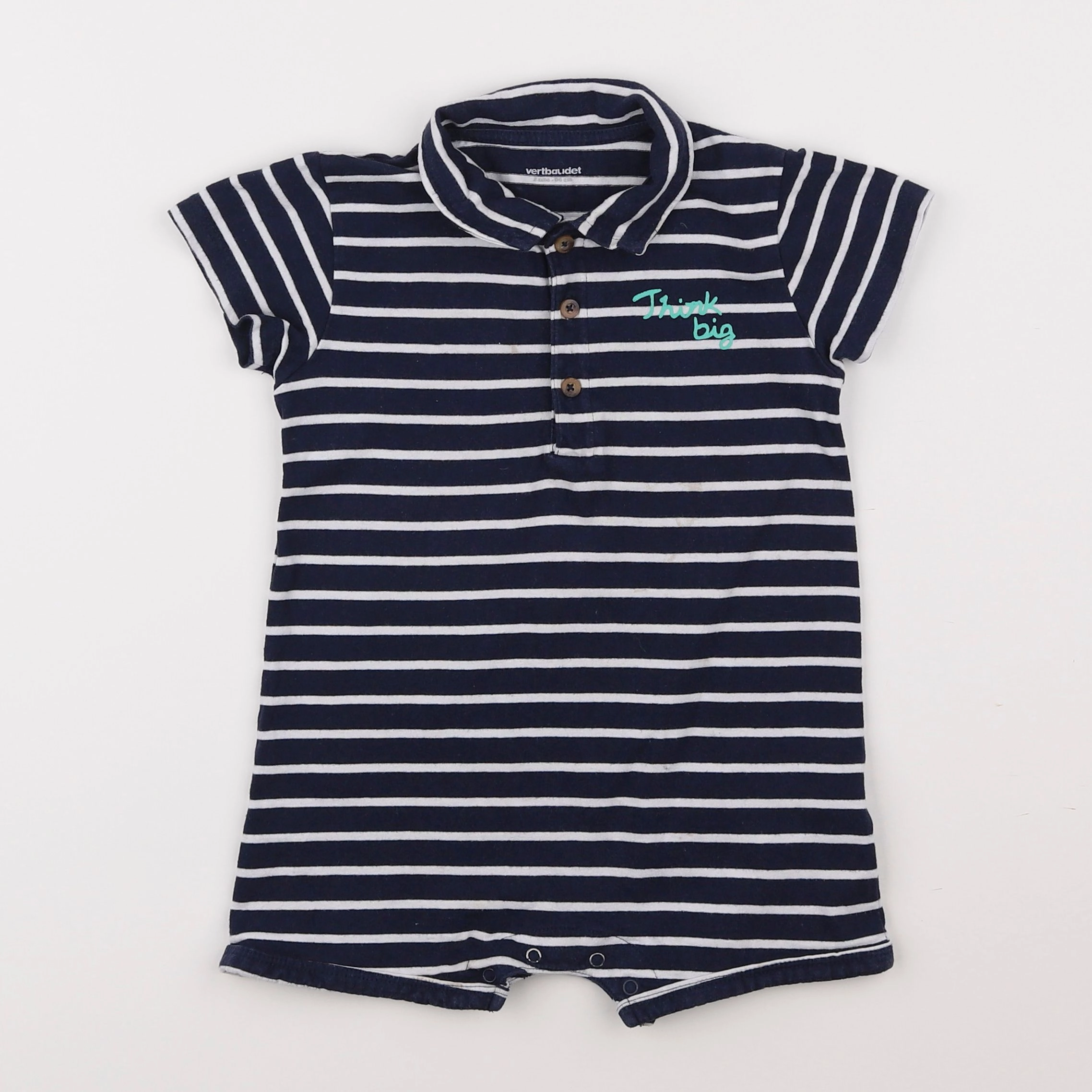 Vertbaudet - pyjama coton bleu - 3 ans