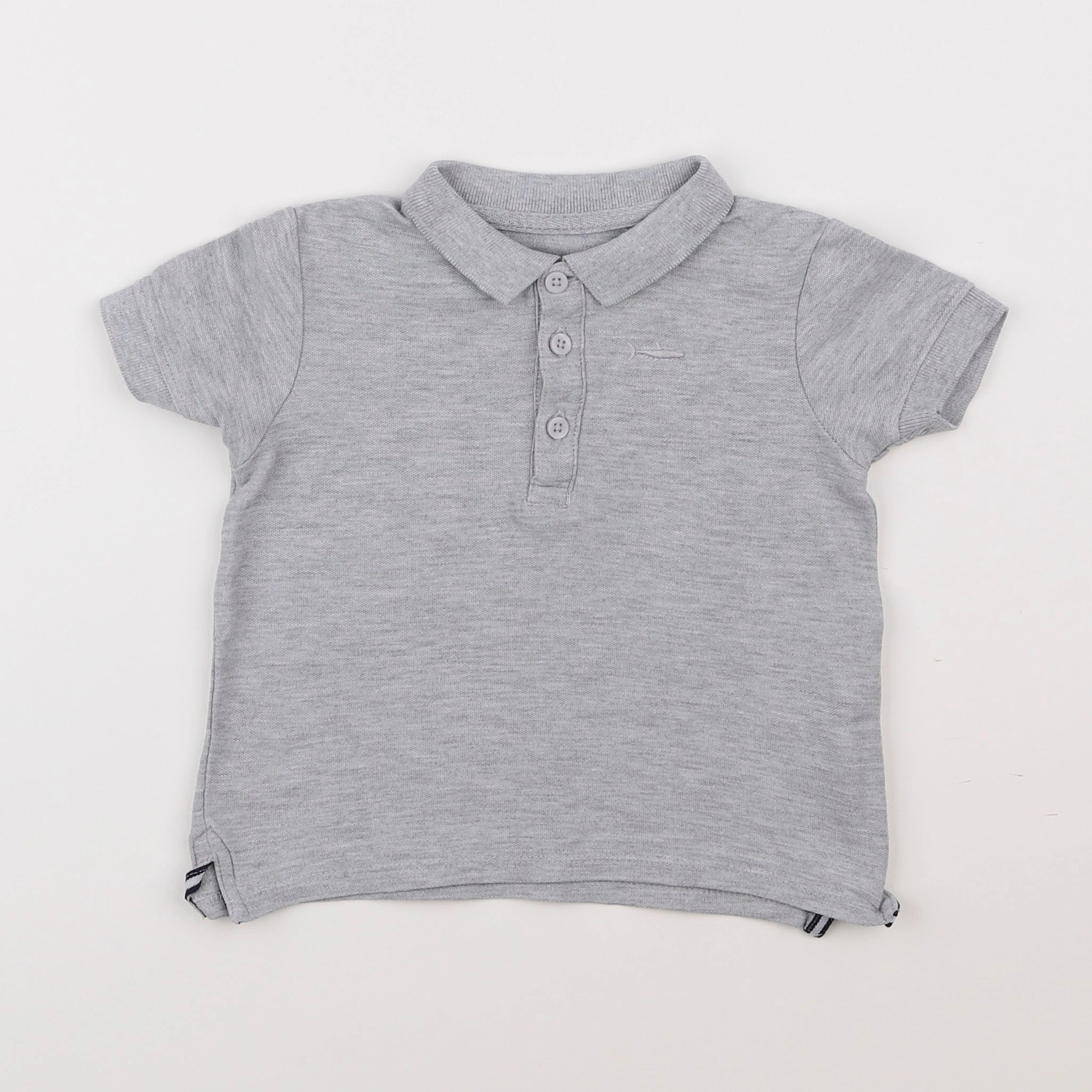 Vertbaudet - polo gris - 3 ans