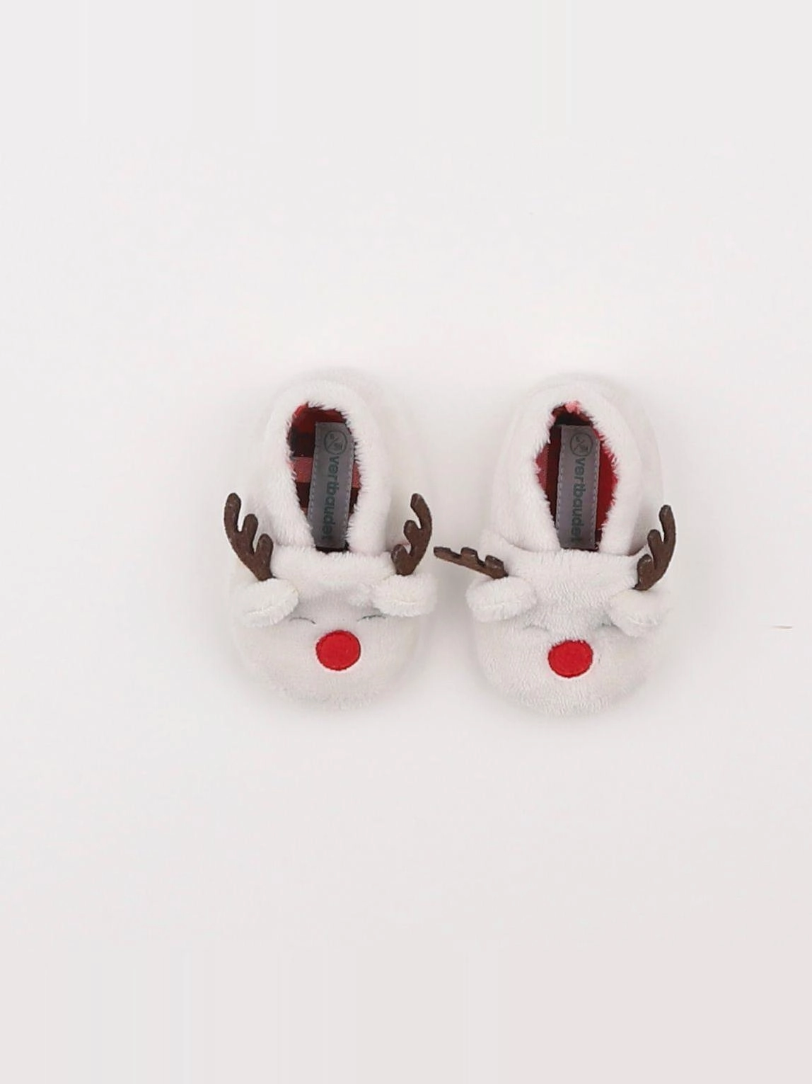 Vertbaudet - chaussons blanc - pointure 18