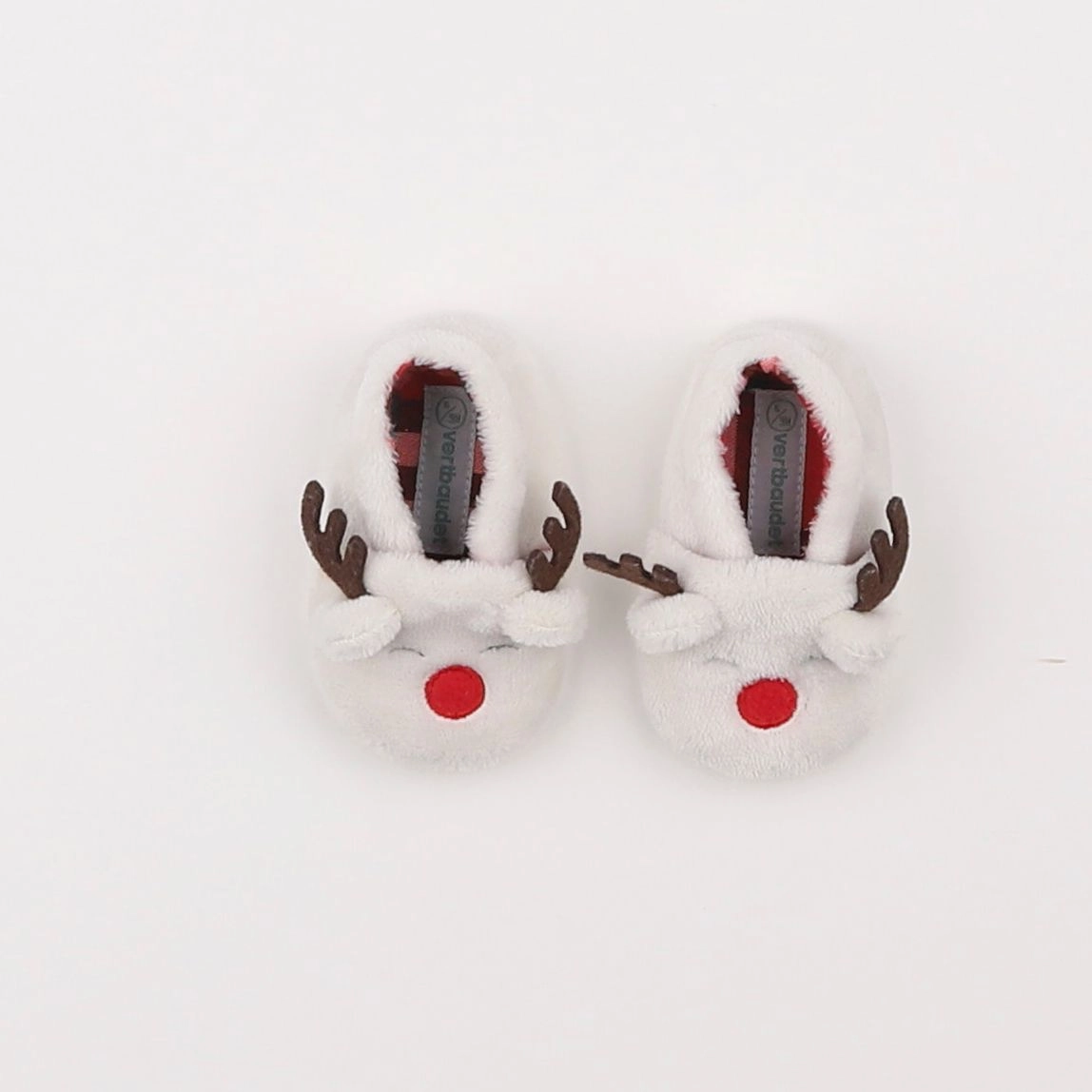 Vertbaudet - chaussons blanc - pointure 18