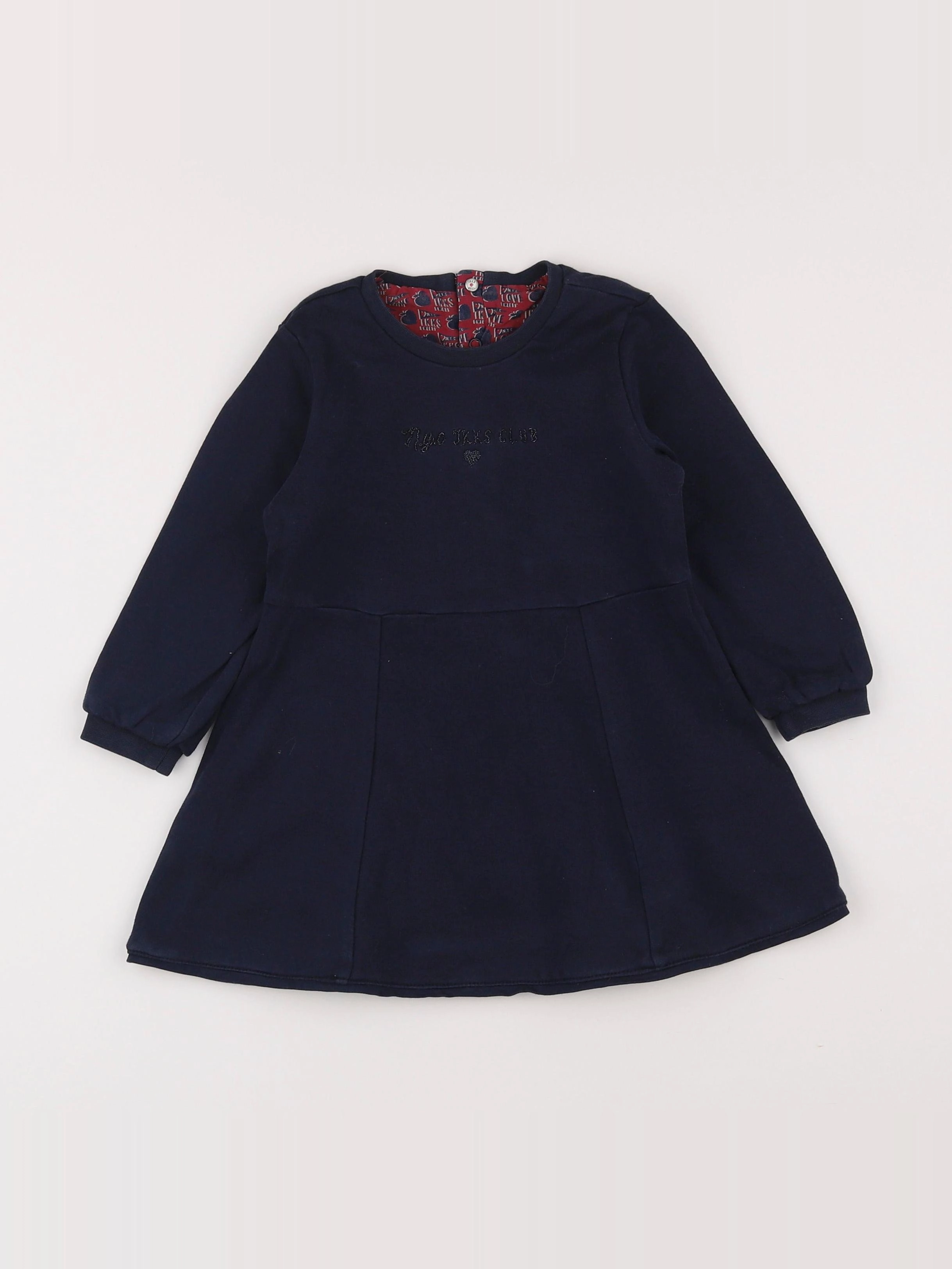 IKKS - robe réversible bleu - 2 ans