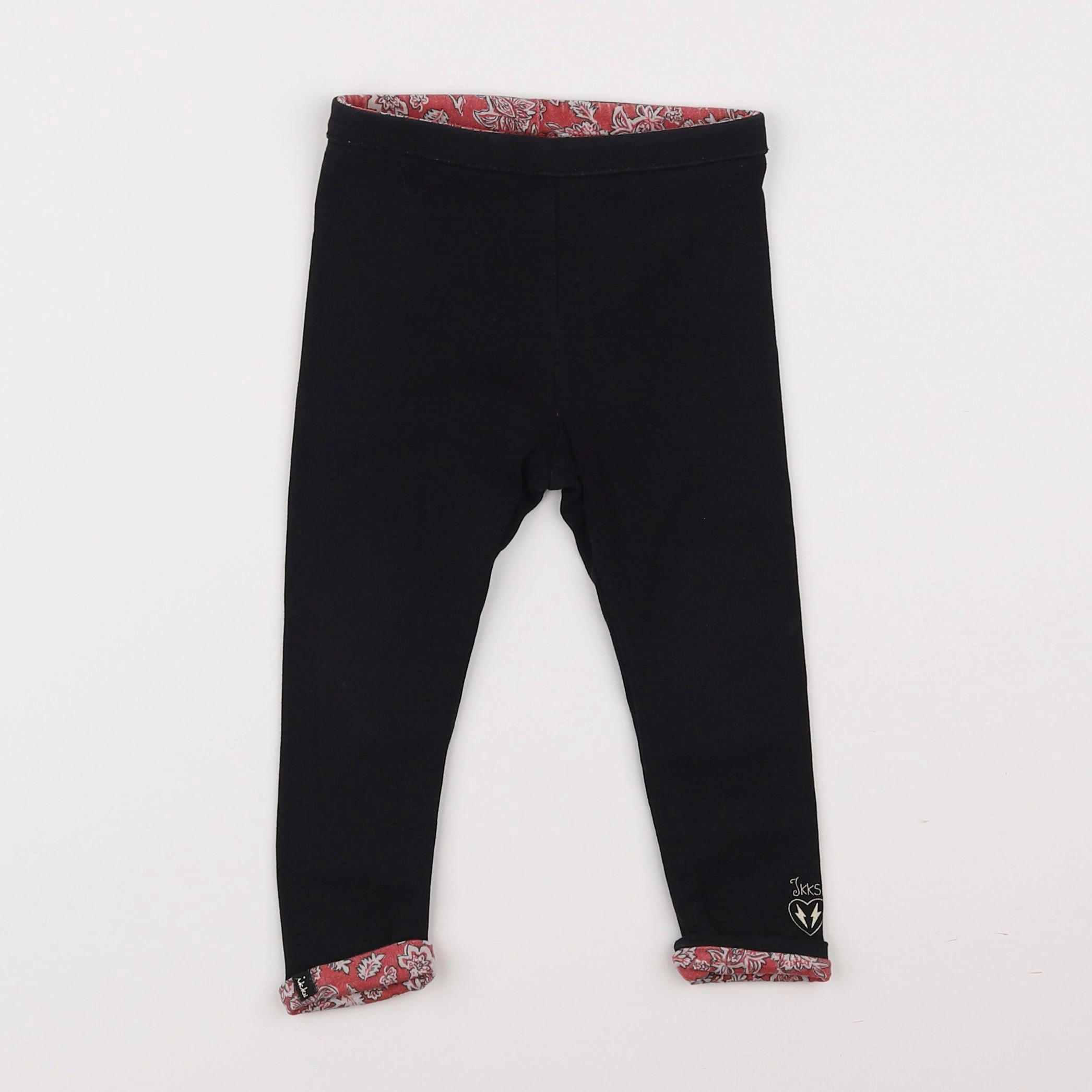 IKKS - legging réversible noir - 2 ans