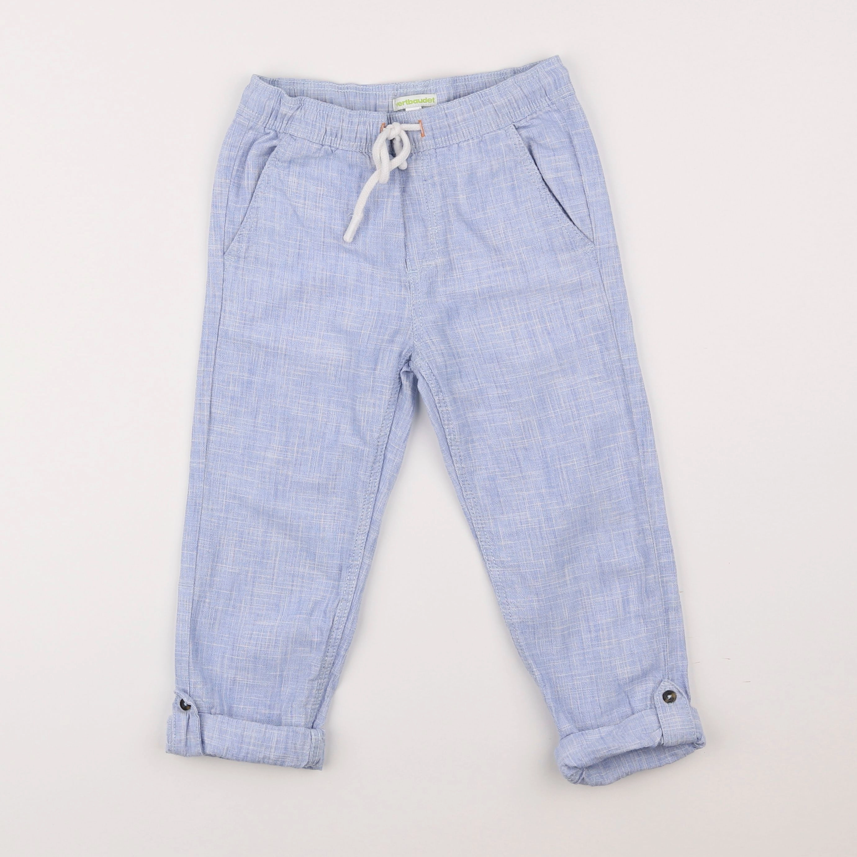 Vertbaudet - pantalon bleu - 7 ans