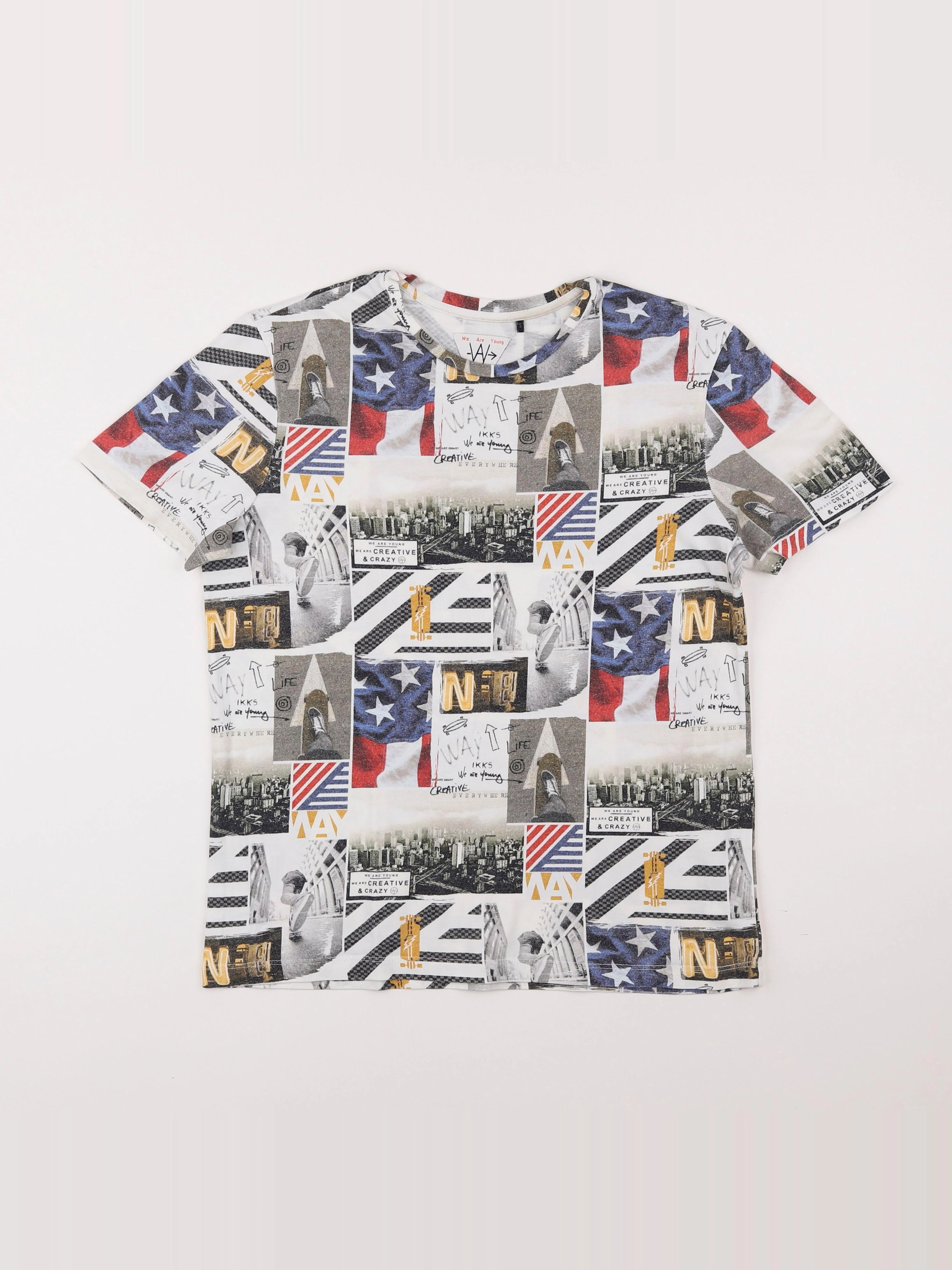 IKKS - tee-shirt multicolore - 14 ans