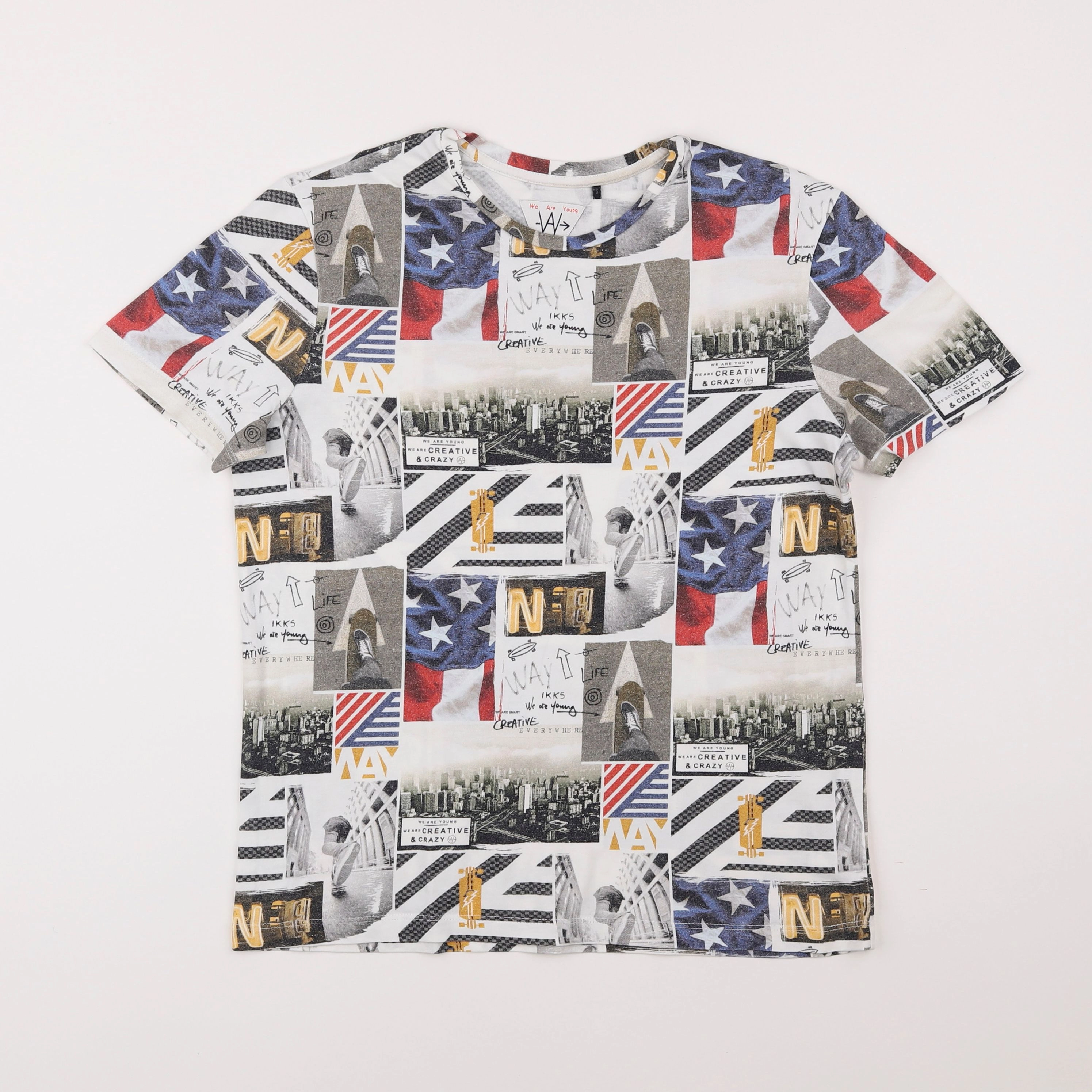 IKKS - tee-shirt multicolore - 14 ans