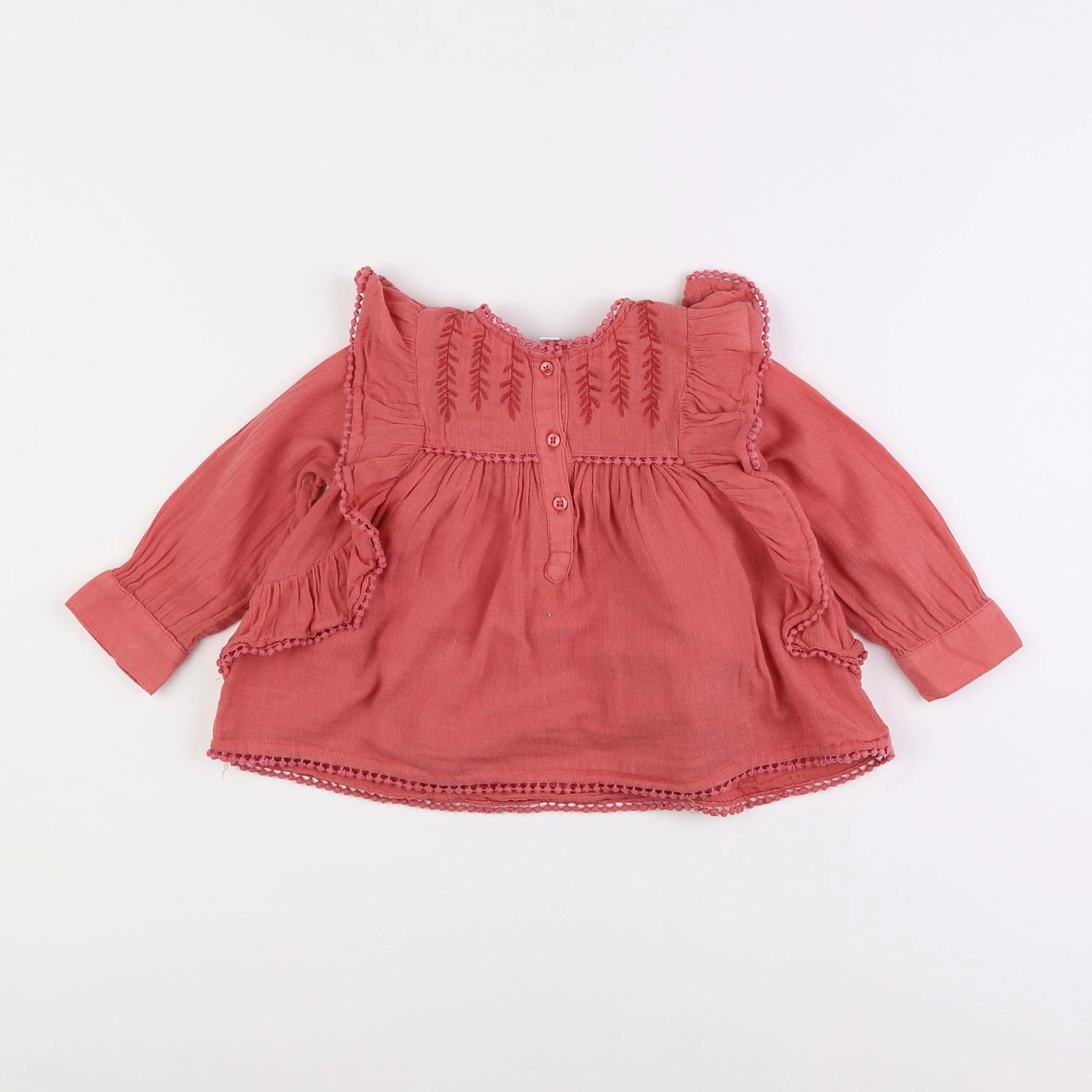 Vertbaudet - blouse rose - 18 mois
