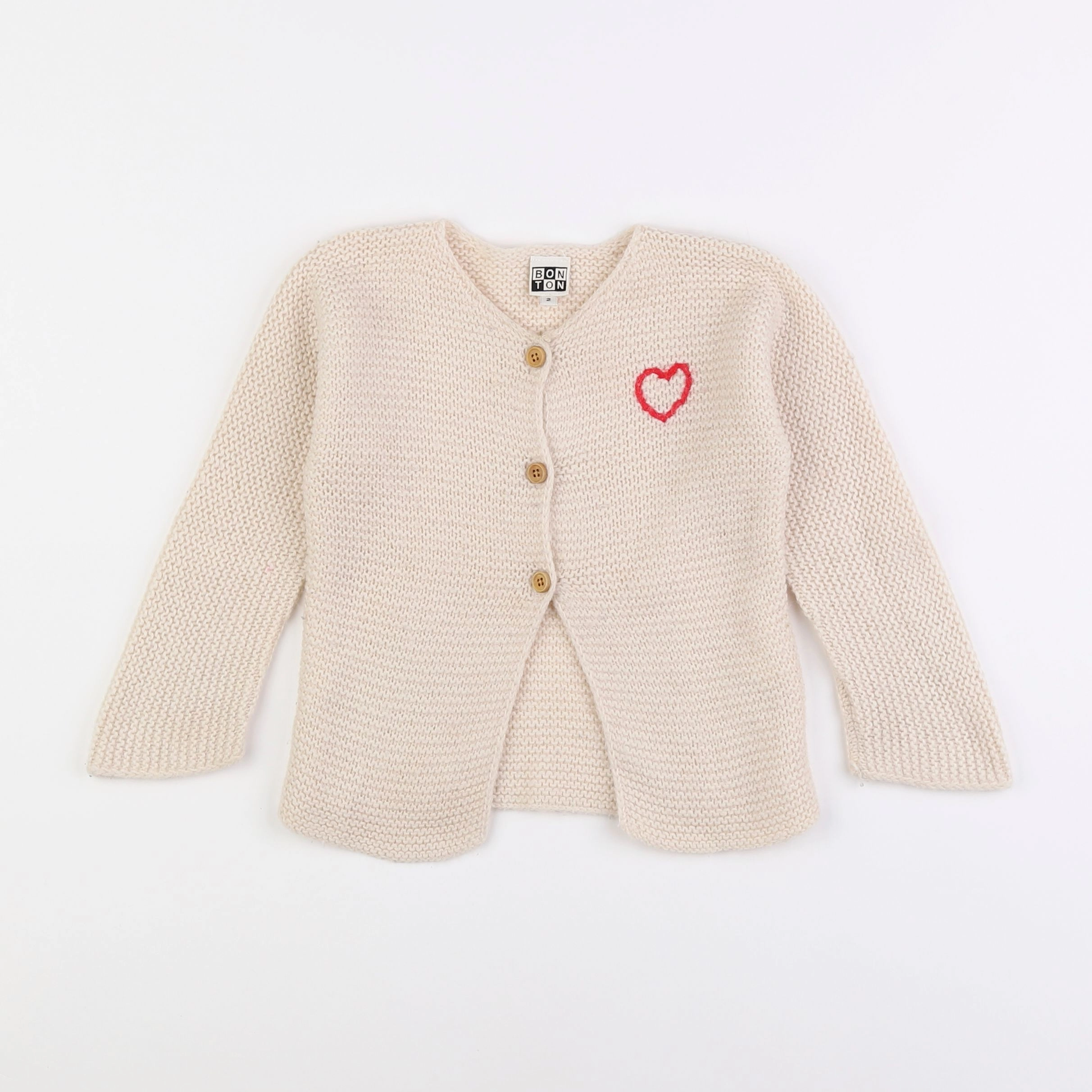 Bonton - gilet beige - 2 ans