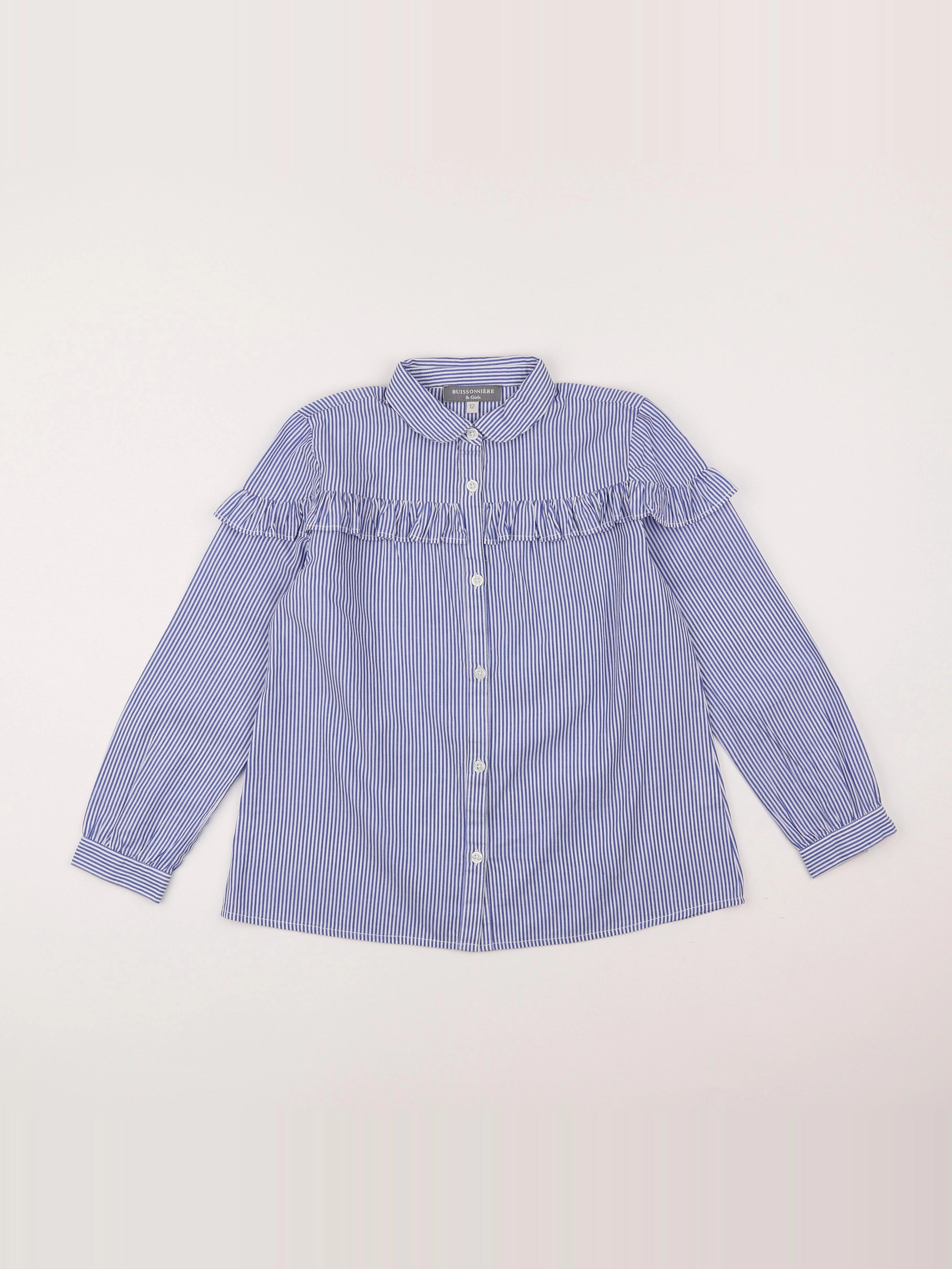 Buissonnière - blouse blanc, bleu - 12 ans