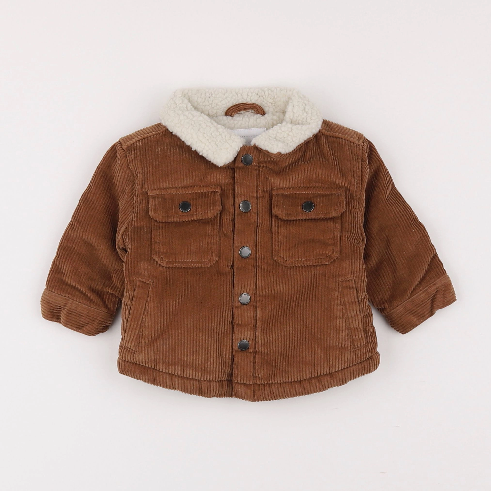 Vertbaudet - veste doublé marron - 3 mois