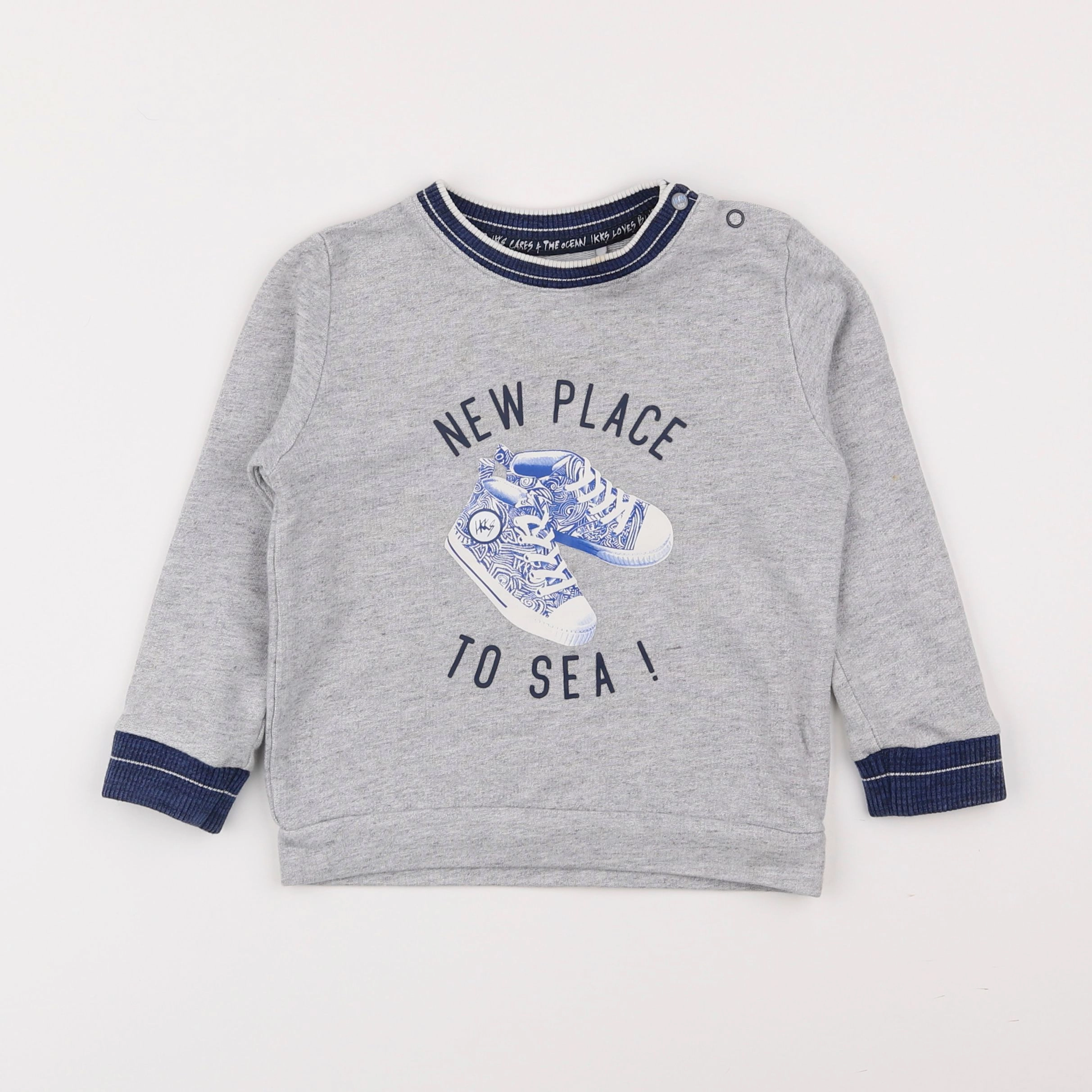 IKKS - sweat gris - 3 ans