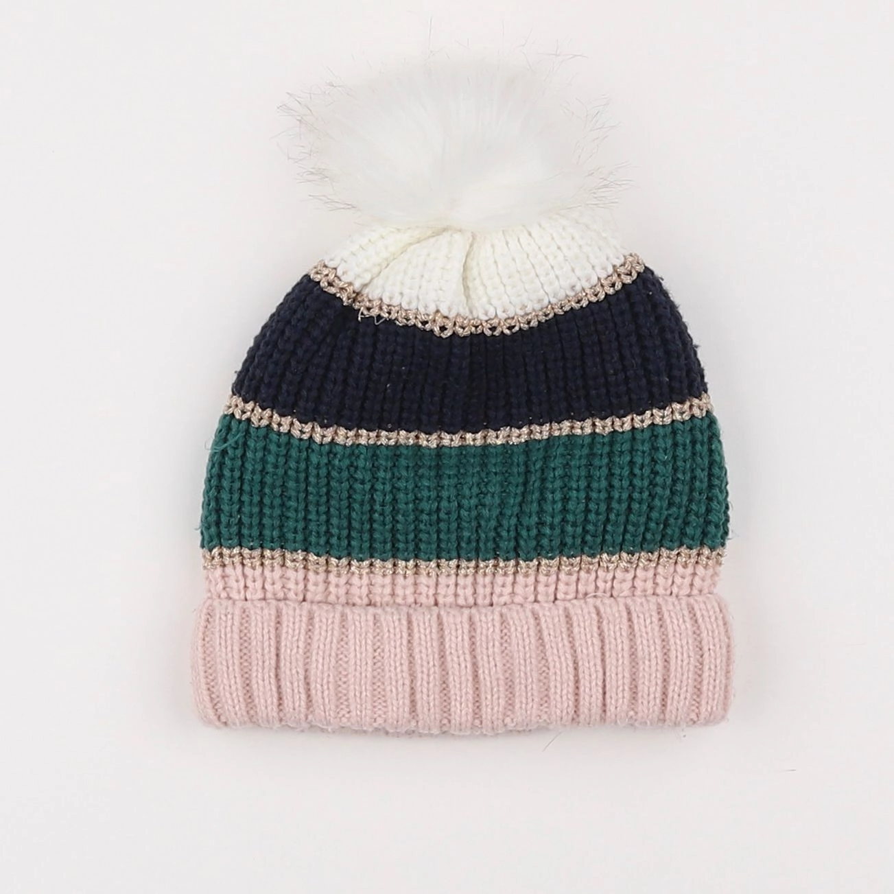 Vertbaudet - bonnet multicolore - 2/3 ans