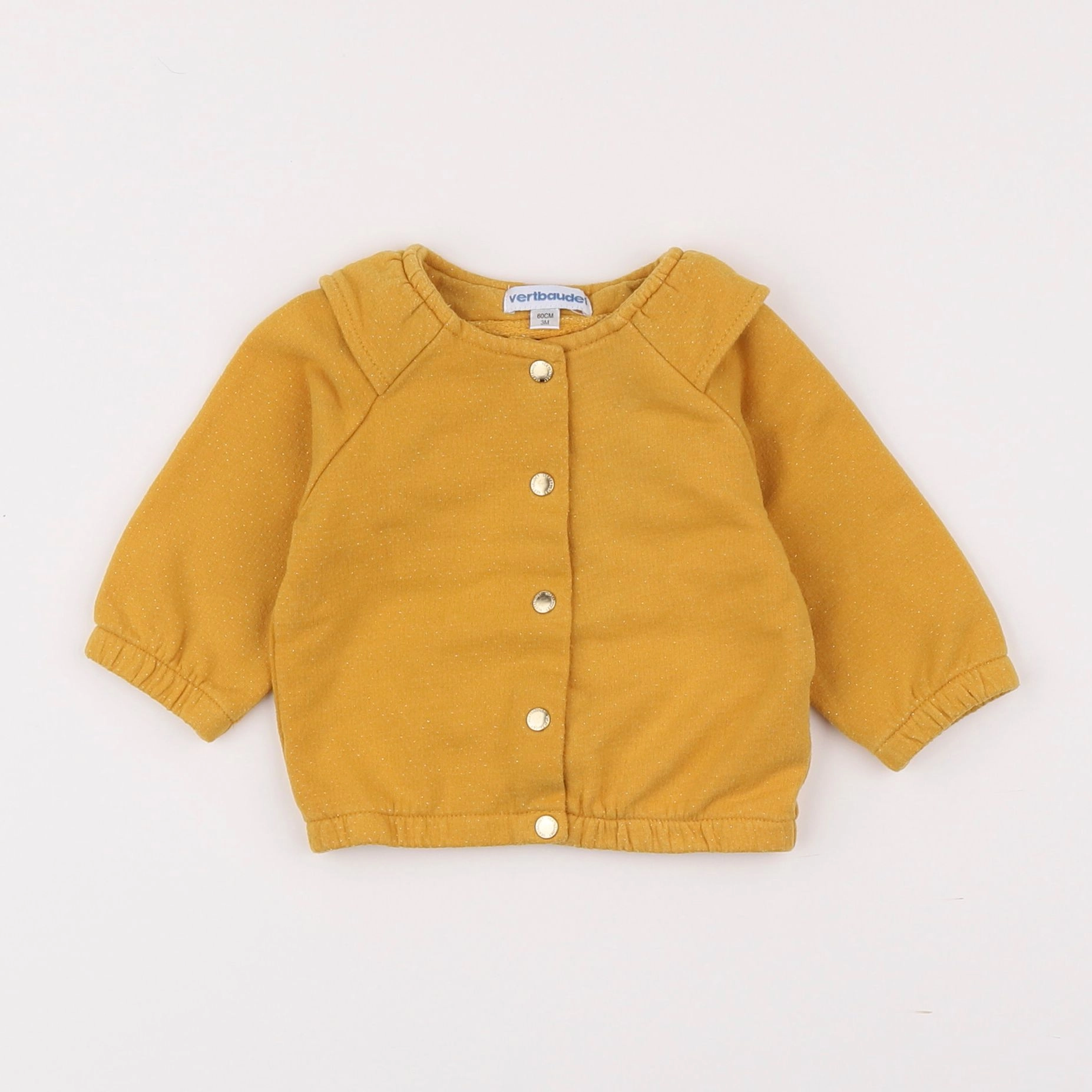 Vertbaudet - sweat jaune - 3 mois