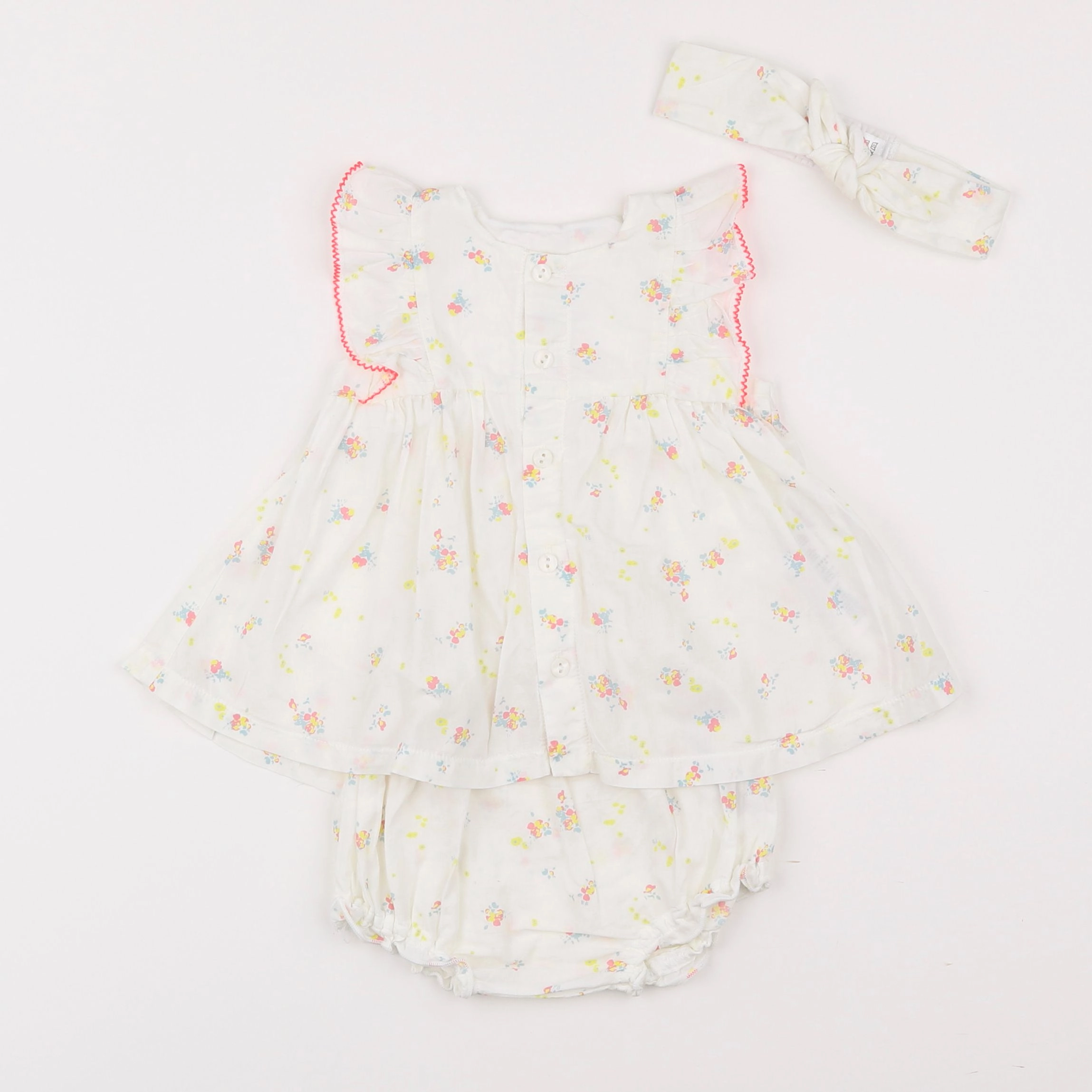 Petit Bateau - robe multicolore - 3 mois