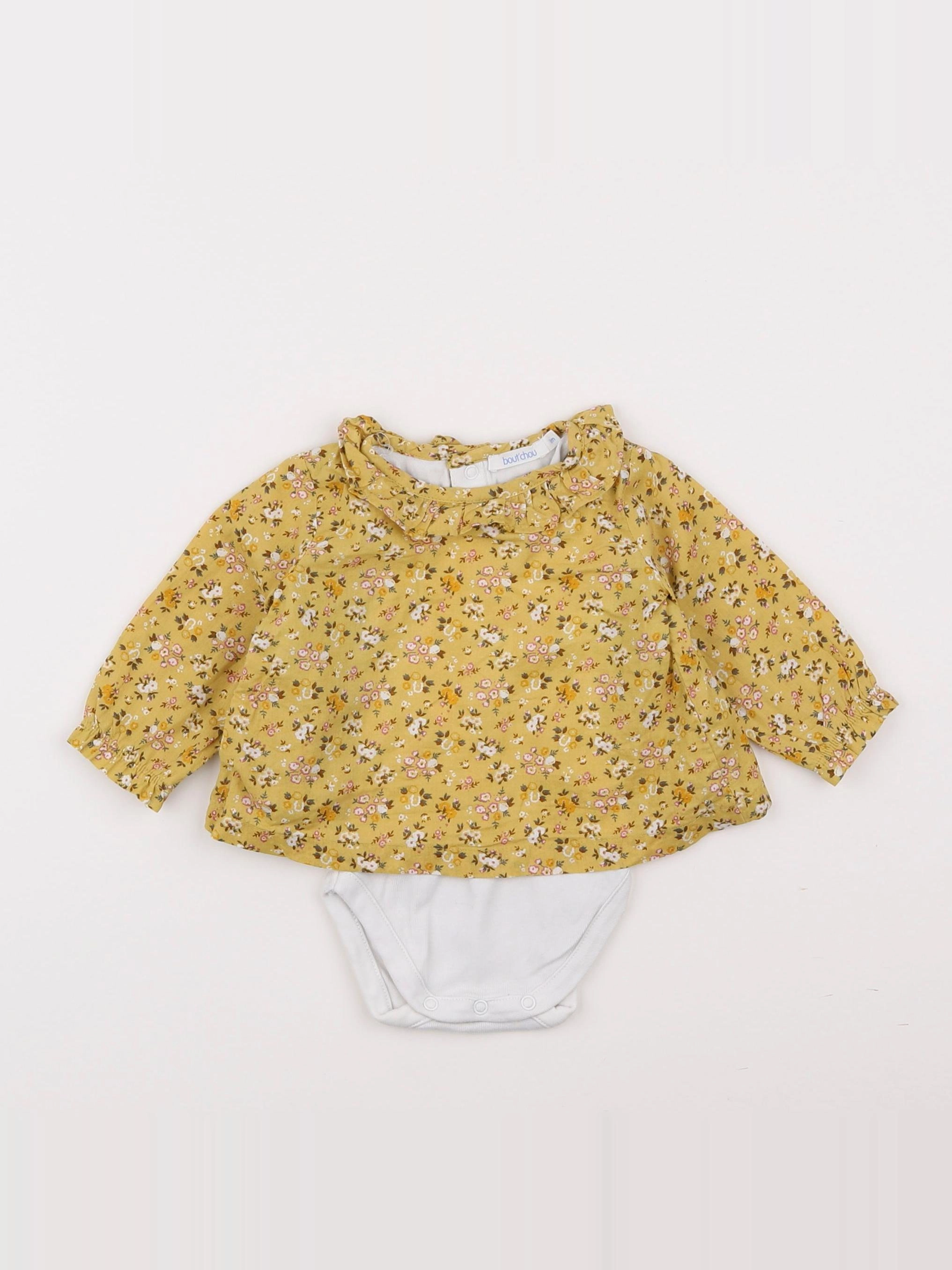 Boutchou - body blouse jaune - 1 mois