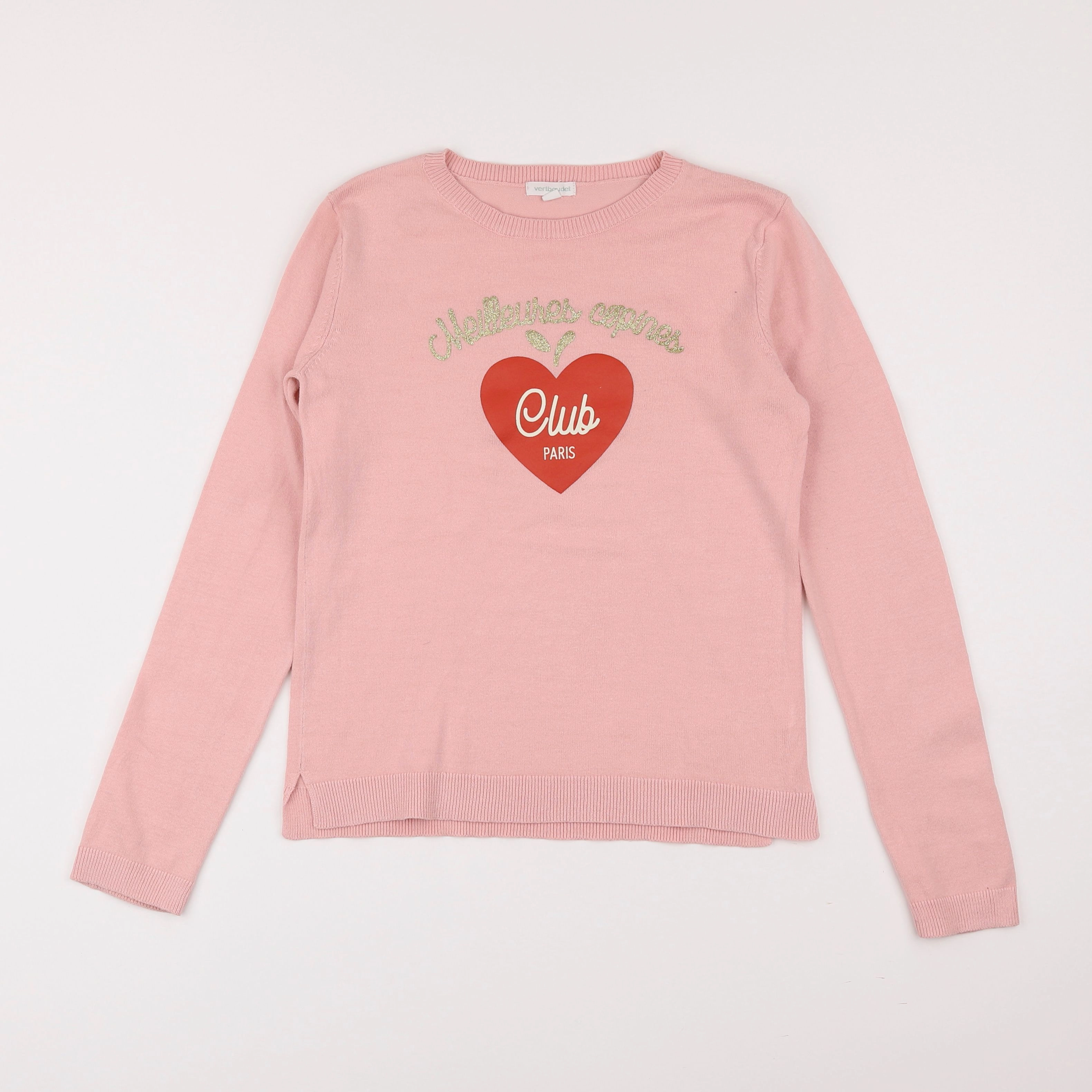 Vertbaudet - pull rose - 10 ans
