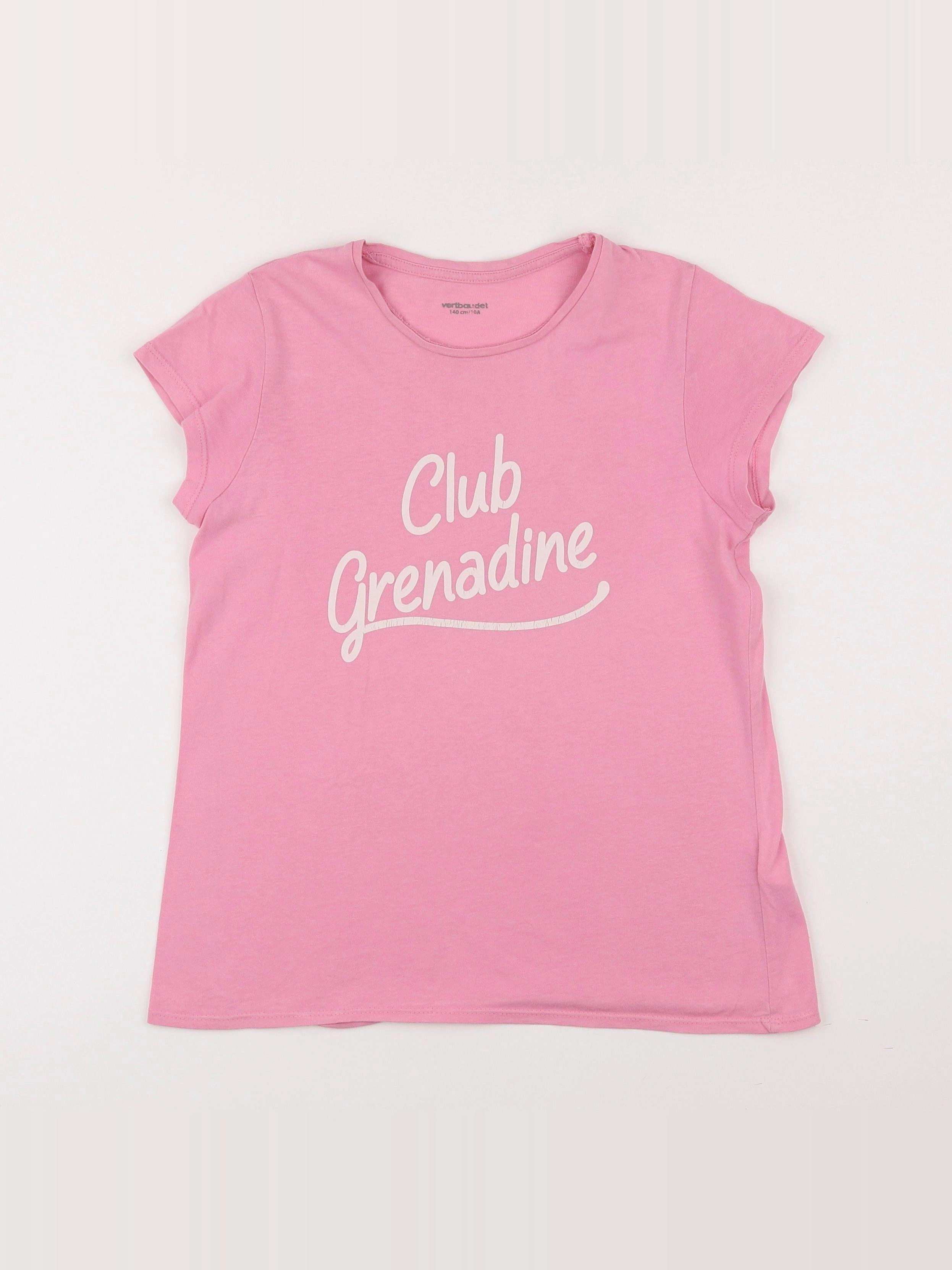 Vertbaudet - tee-shirt rose - 10 ans