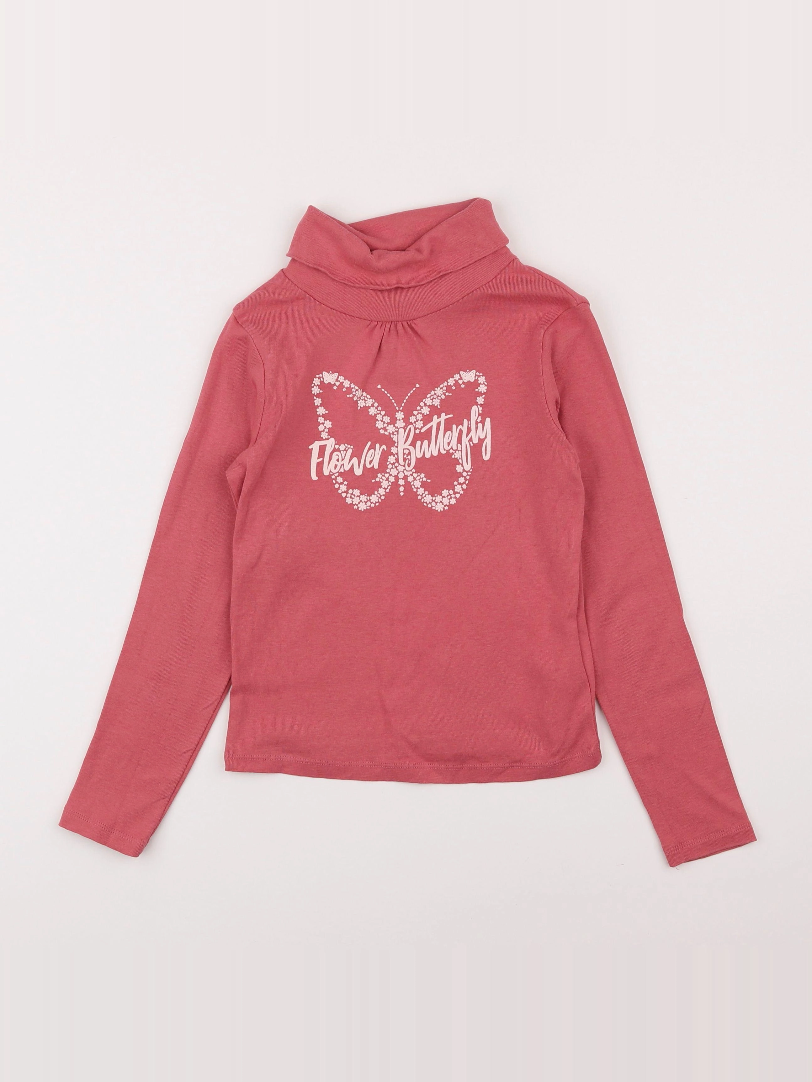Vertbaudet - sous-pull rose - 8 ans