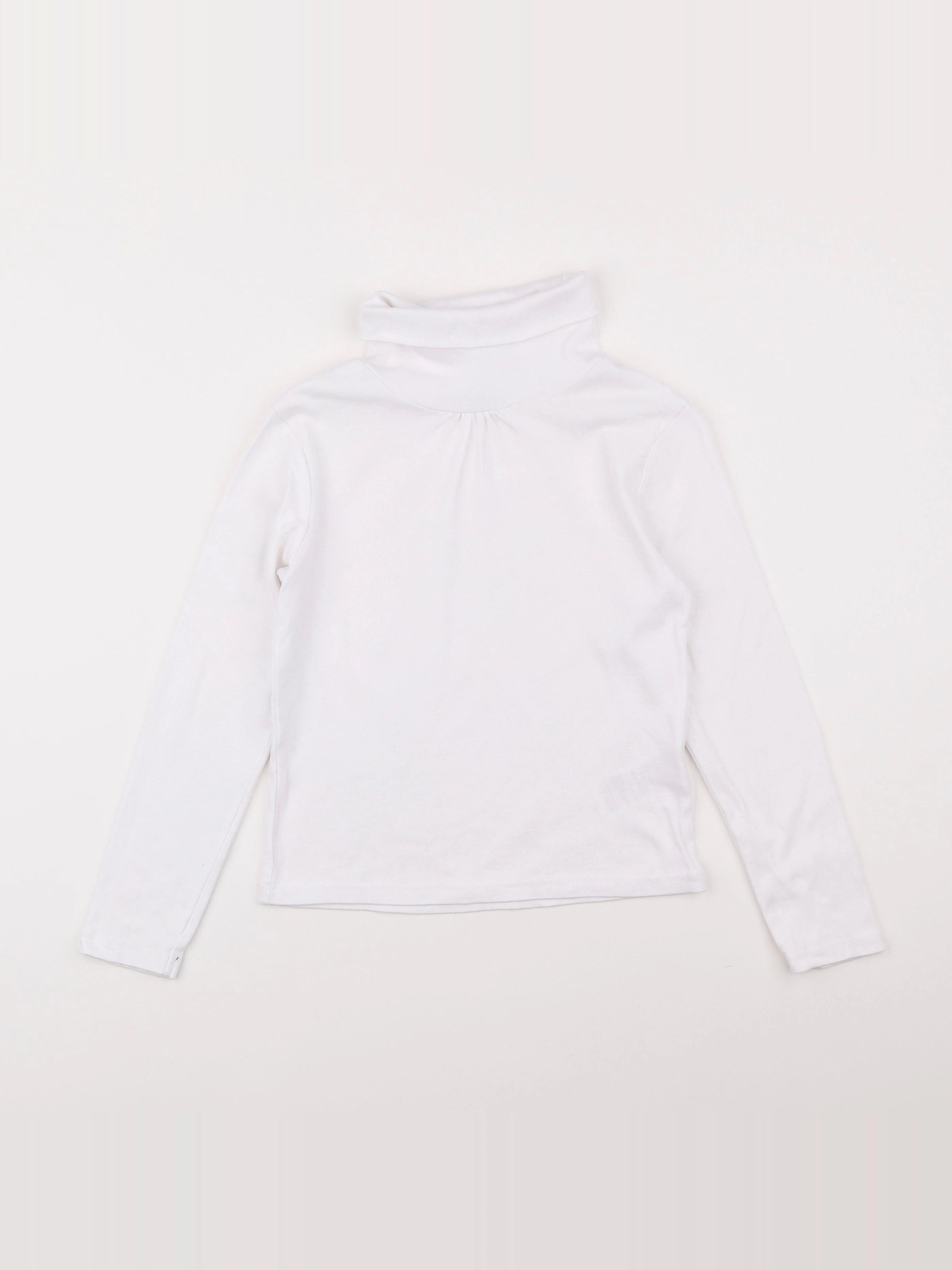 Vertbaudet - sous-pull blanc - 8 ans