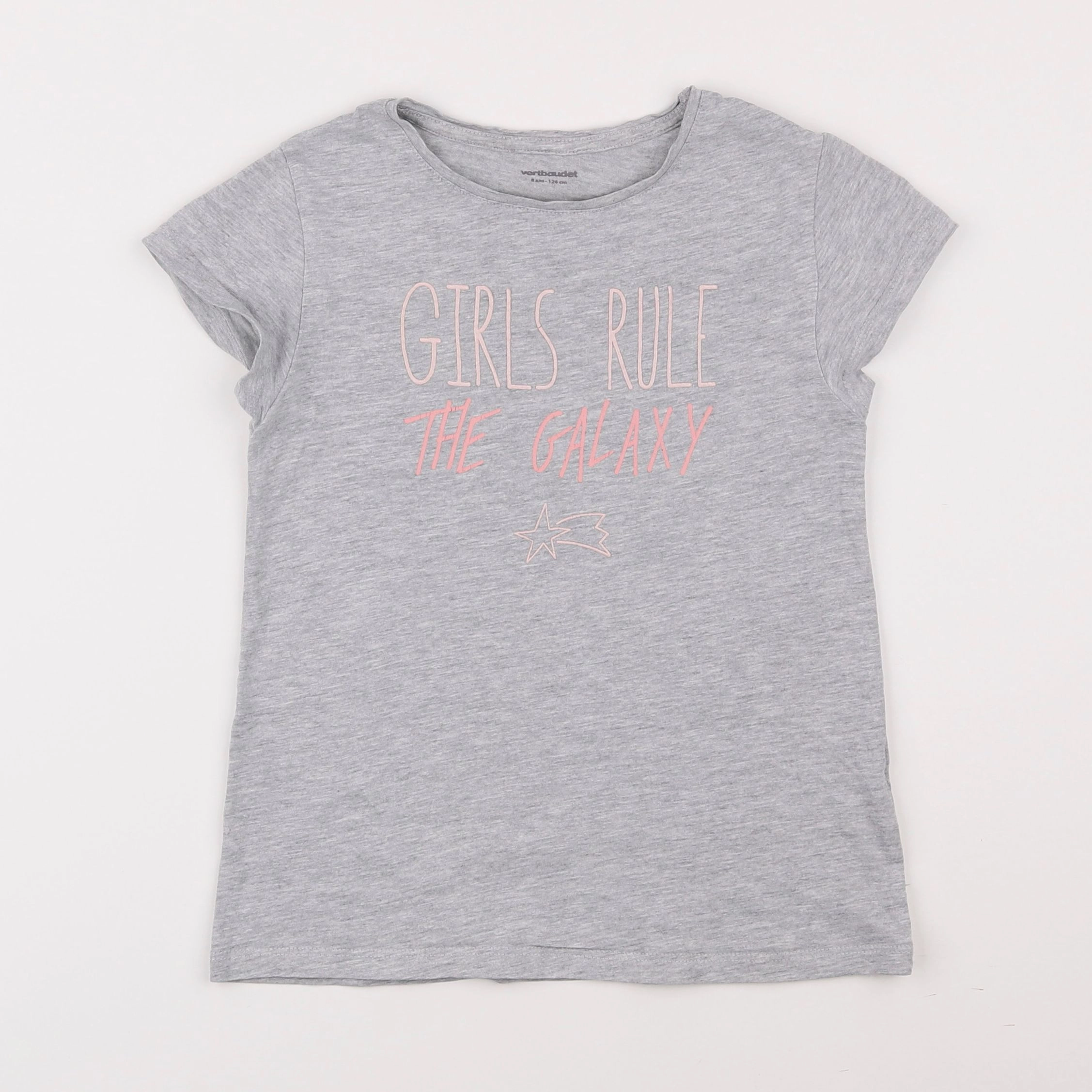 Vertbaudet - tee-shirt gris - 8 ans