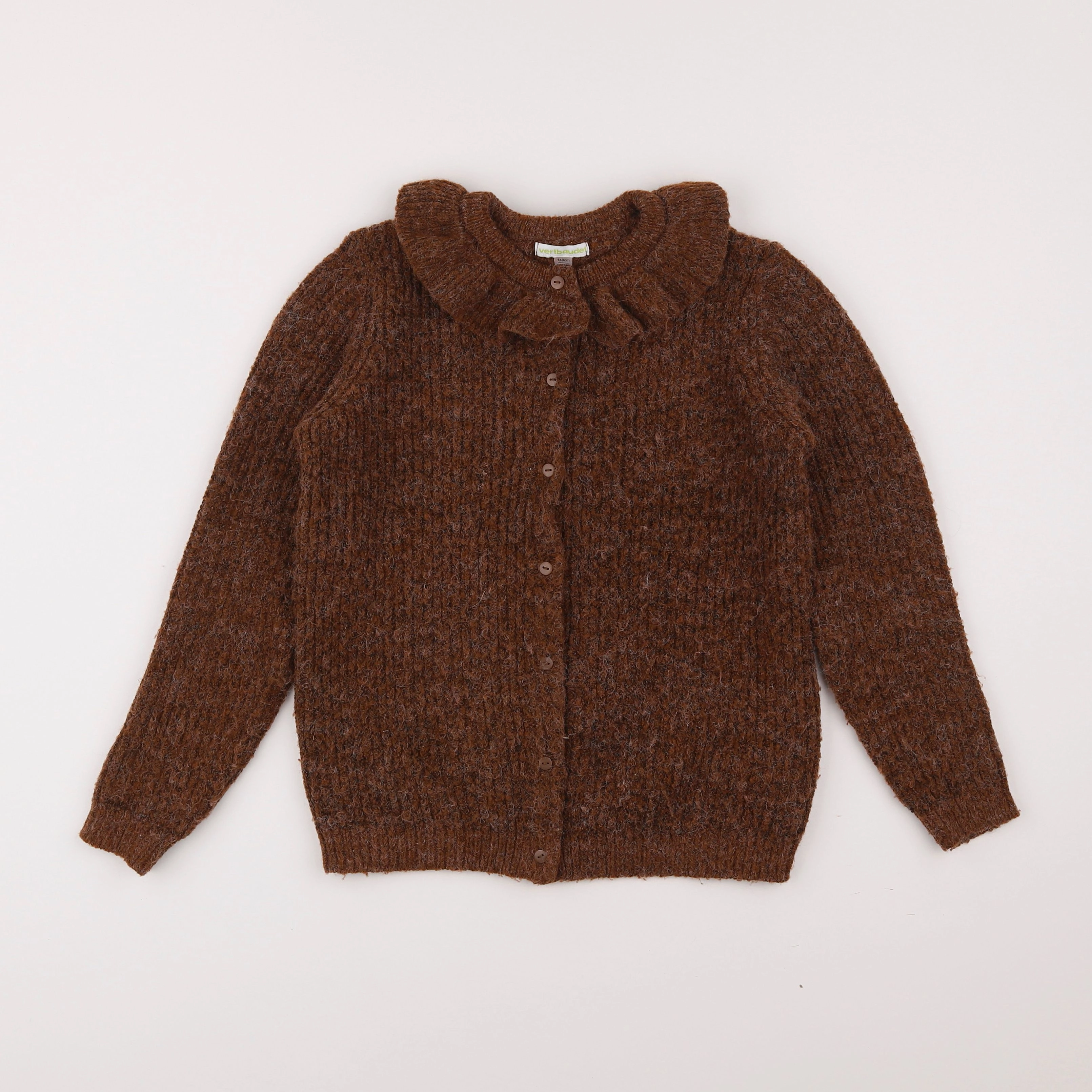 Vertbaudet - gilet marron - 10 ans