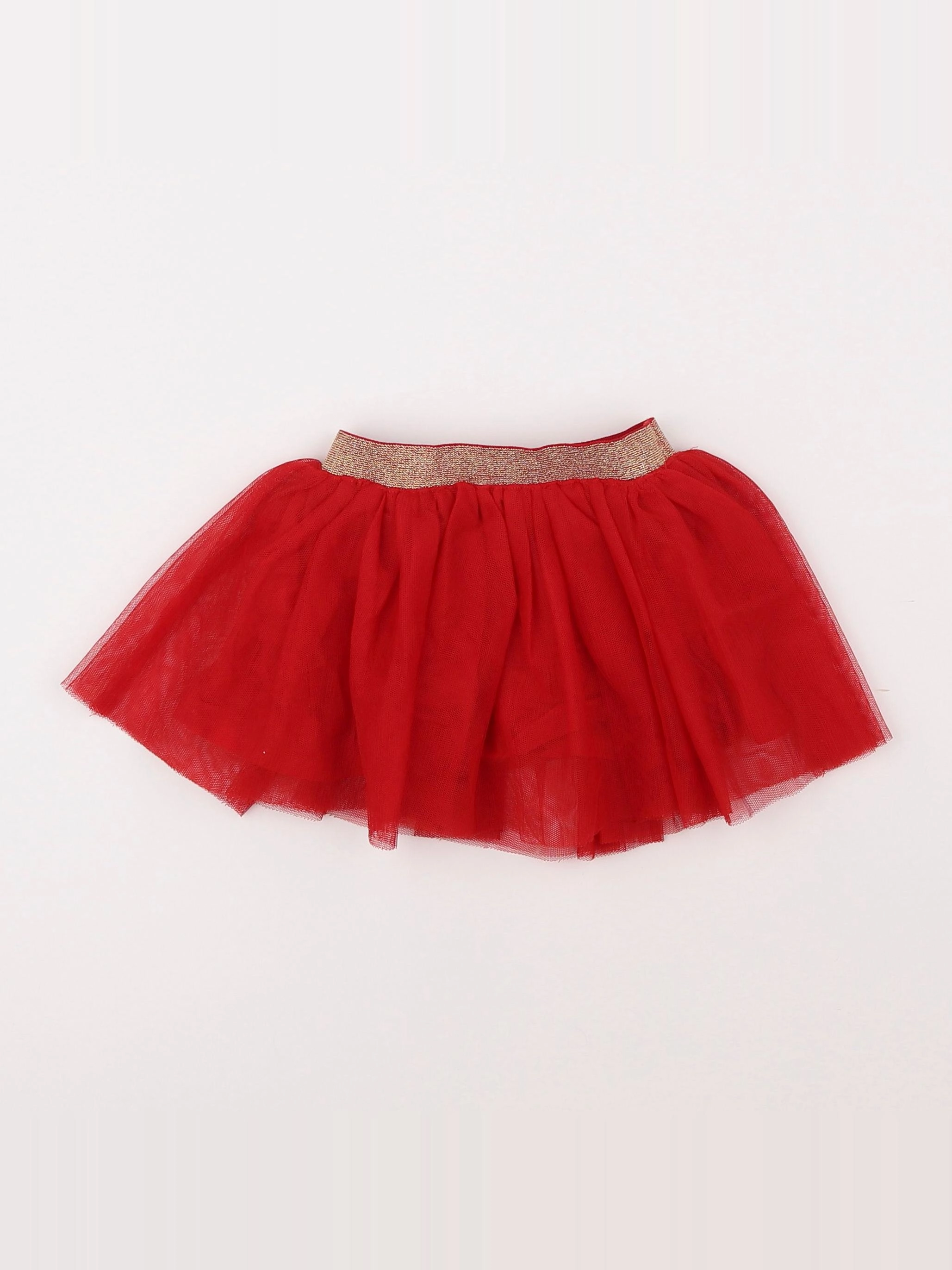 Vertbaudet - jupe rouge - 12 mois