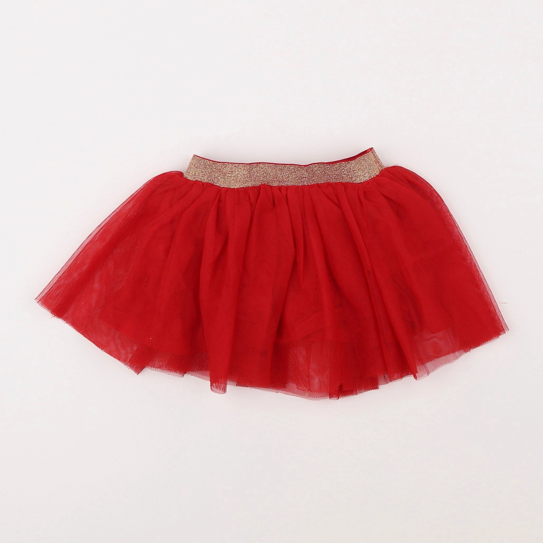 Vertbaudet - jupe rouge - 12 mois