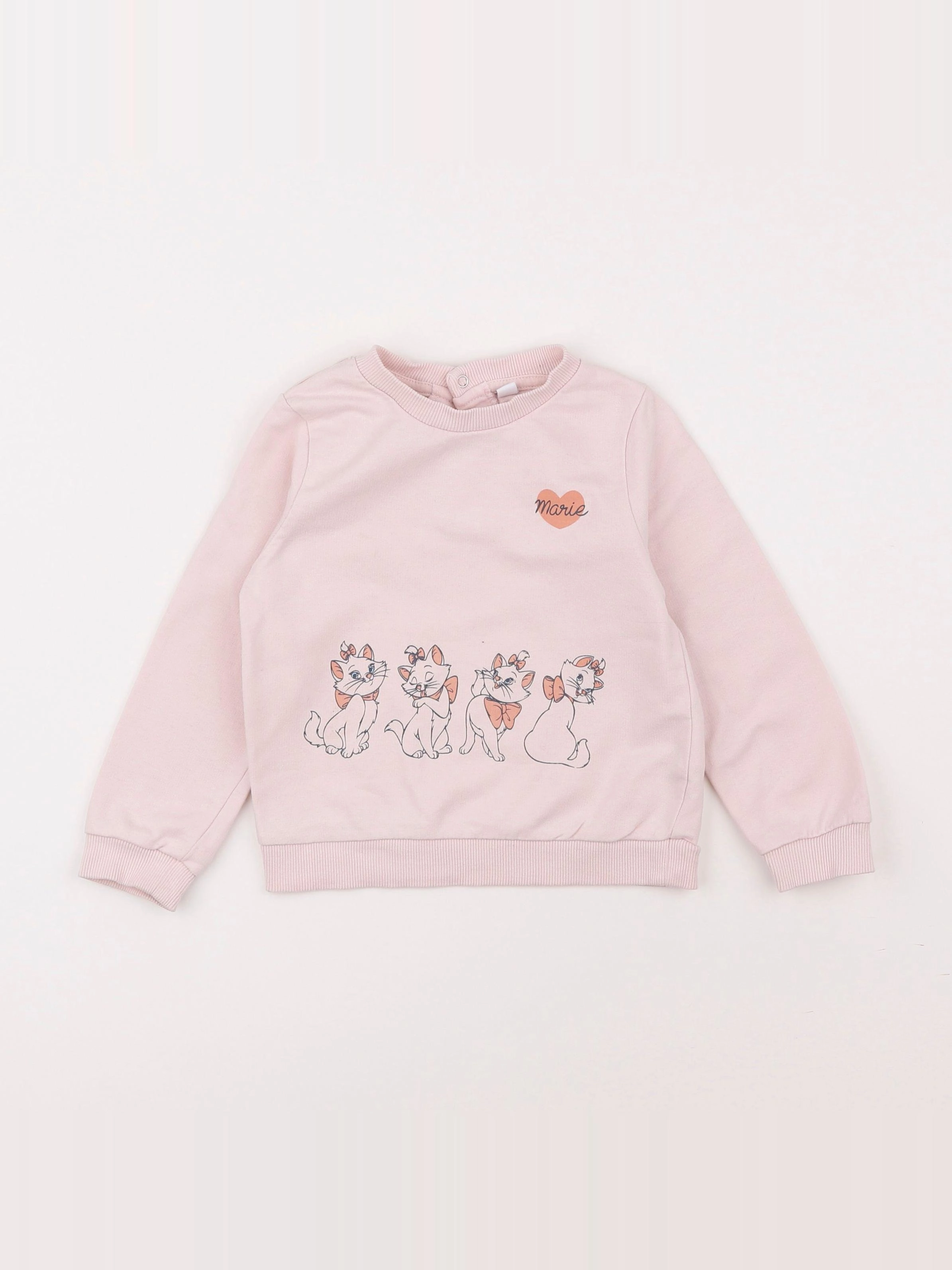 Vertbaudet - sweat rose - 2 ans