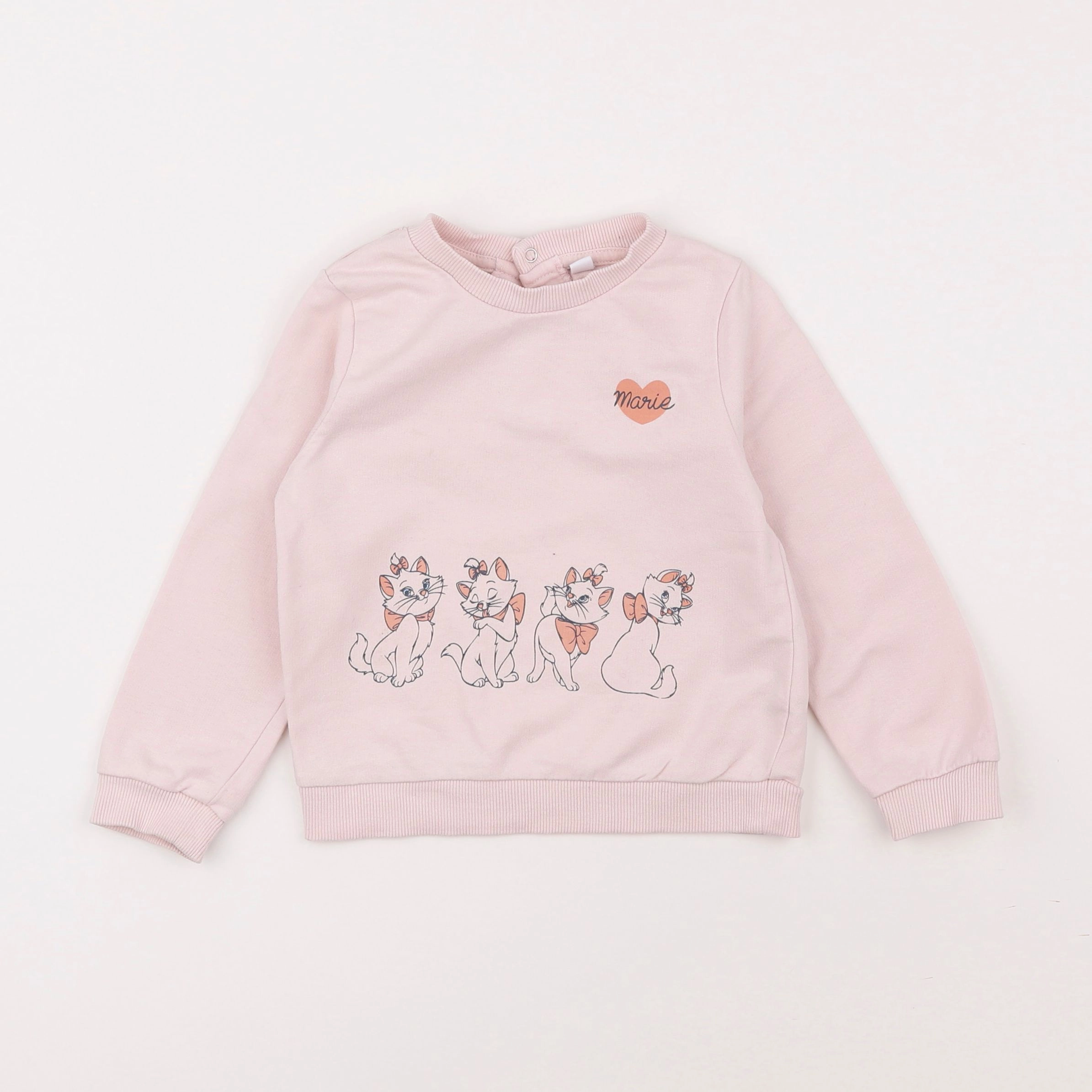 Vertbaudet - sweat rose - 2 ans