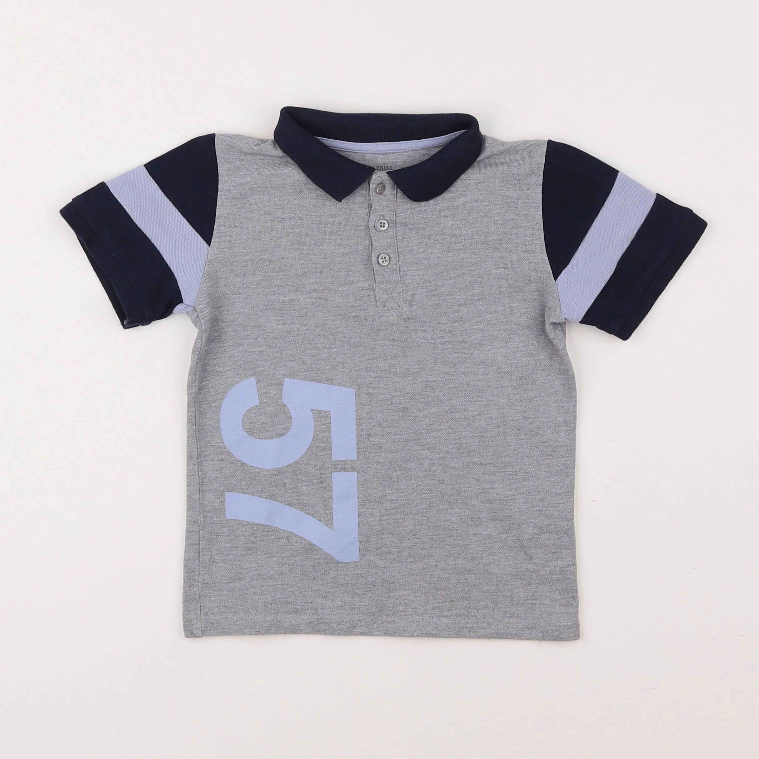 Galeries Lafayette - polo gris - 6 ans