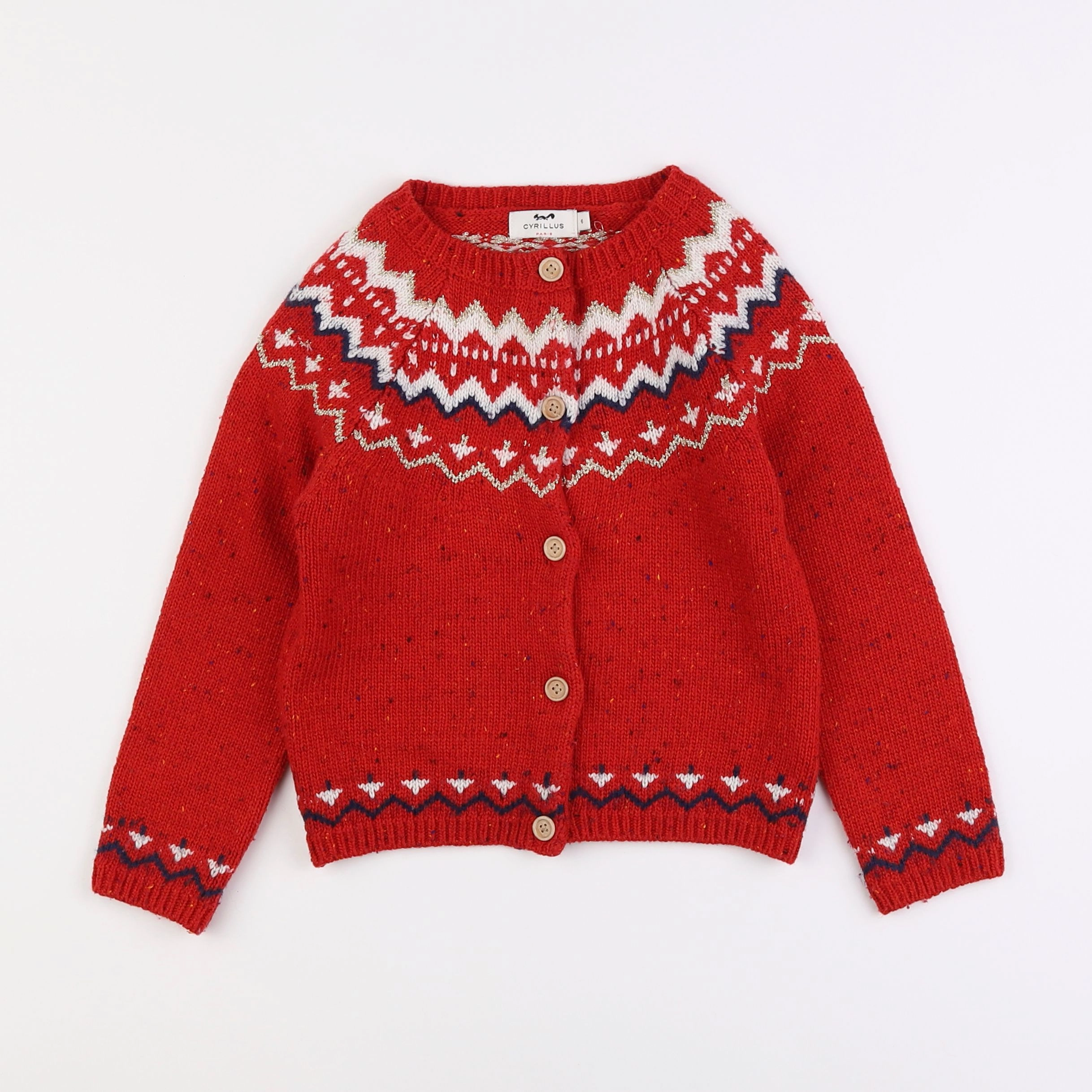 Cyrillus - gilet rouge - 6 ans