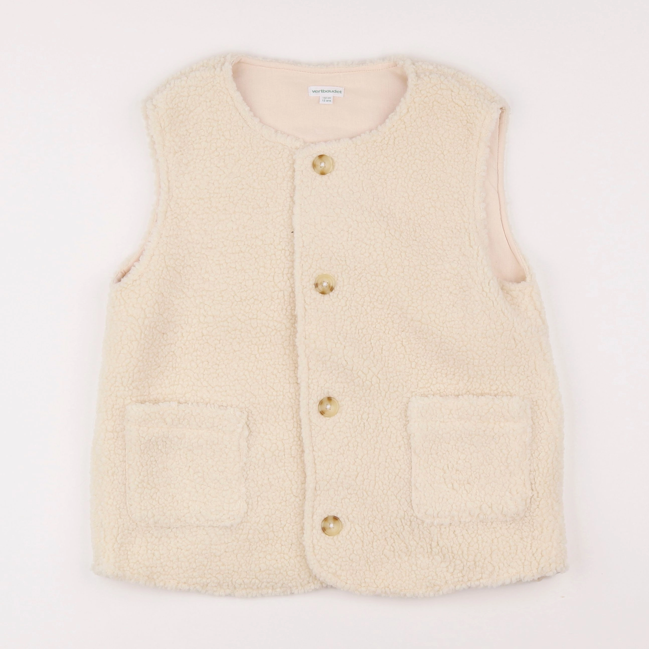 Vertbaudet - gilet beige - 12 ans