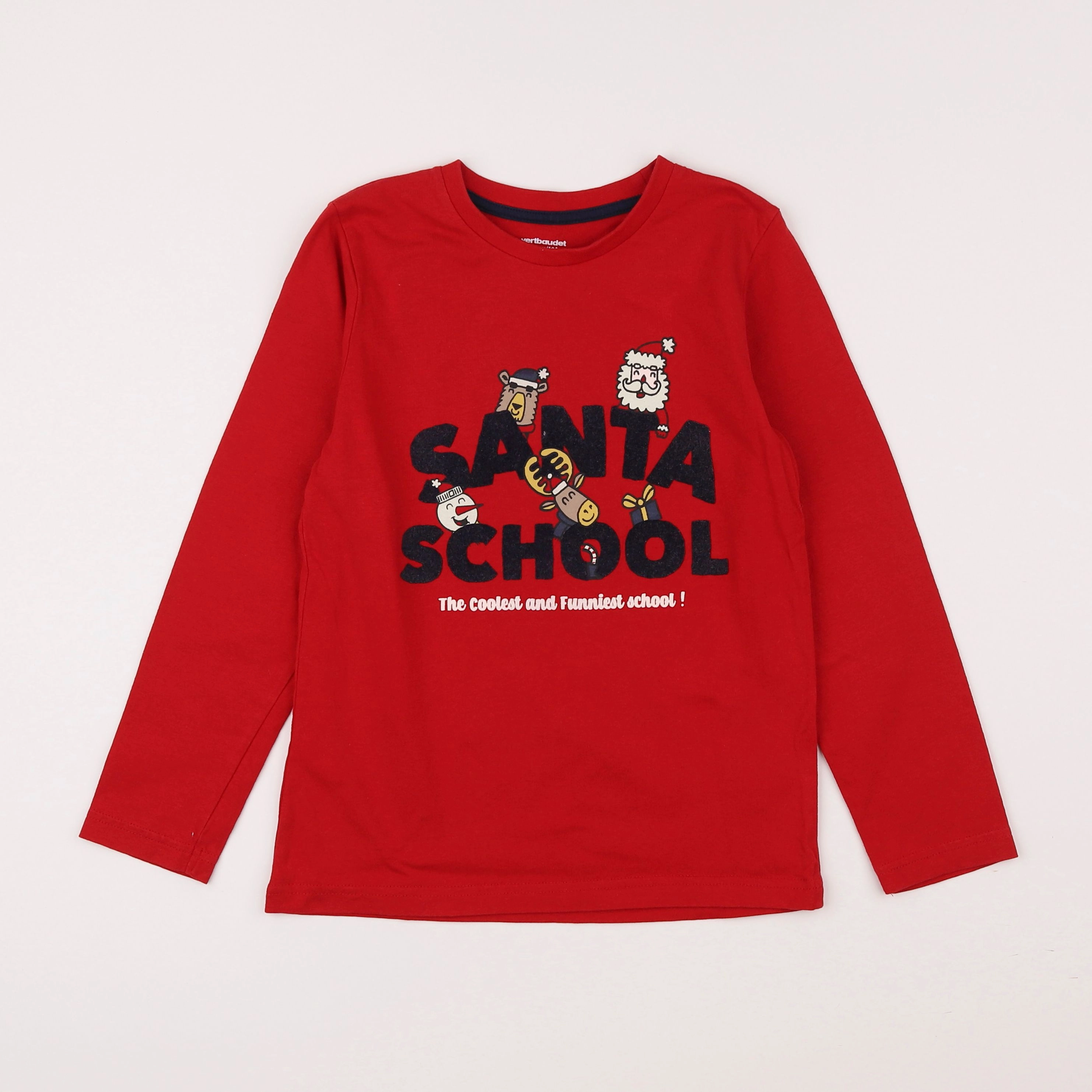 Vertbaudet - tee-shirt rouge - 10 ans