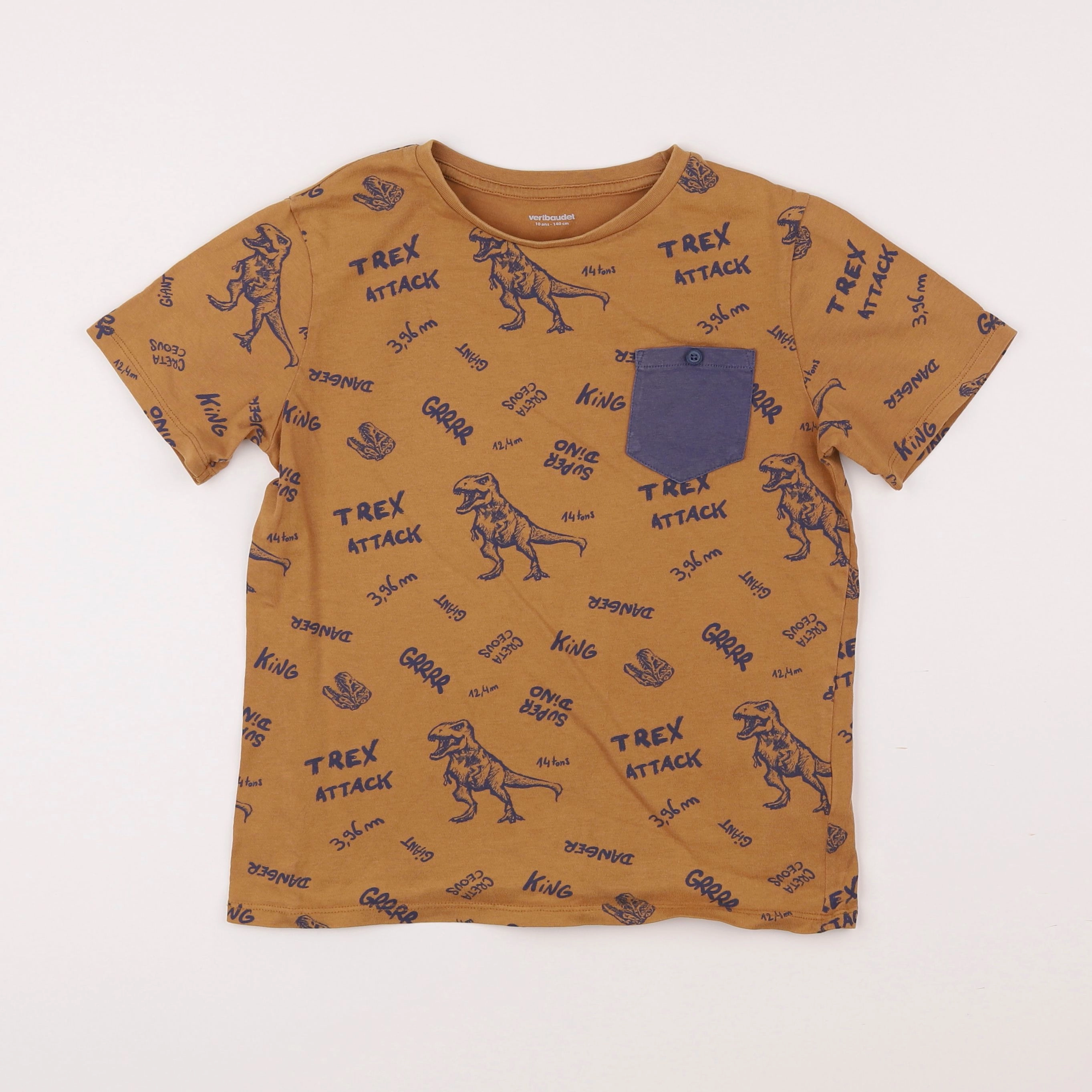 Vertbaudet - tee-shirt marron - 10 ans