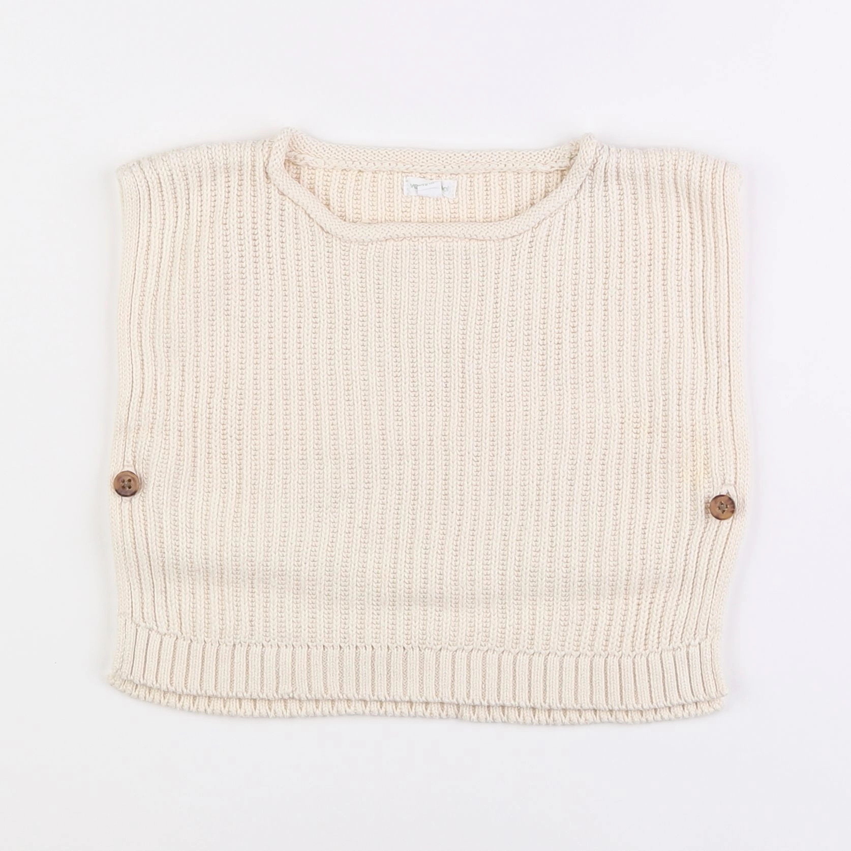 Vertbaudet - pull beige - 12 mois