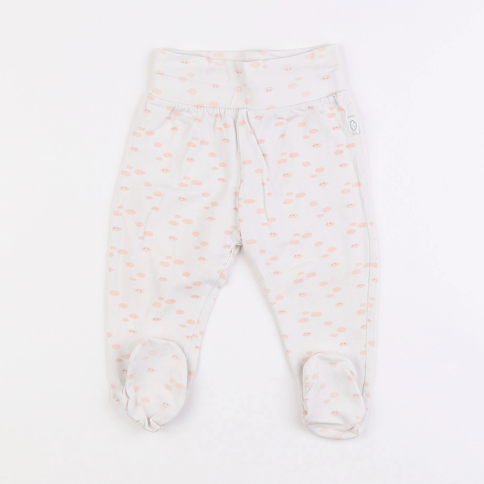 Vertbaudet - pantalon beige, rose - 12 mois