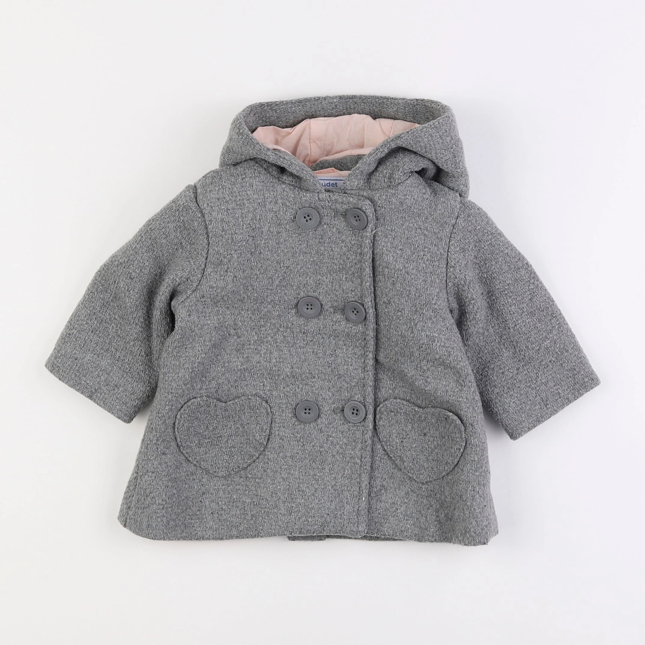 Vertbaudet - manteau gris - 6 mois