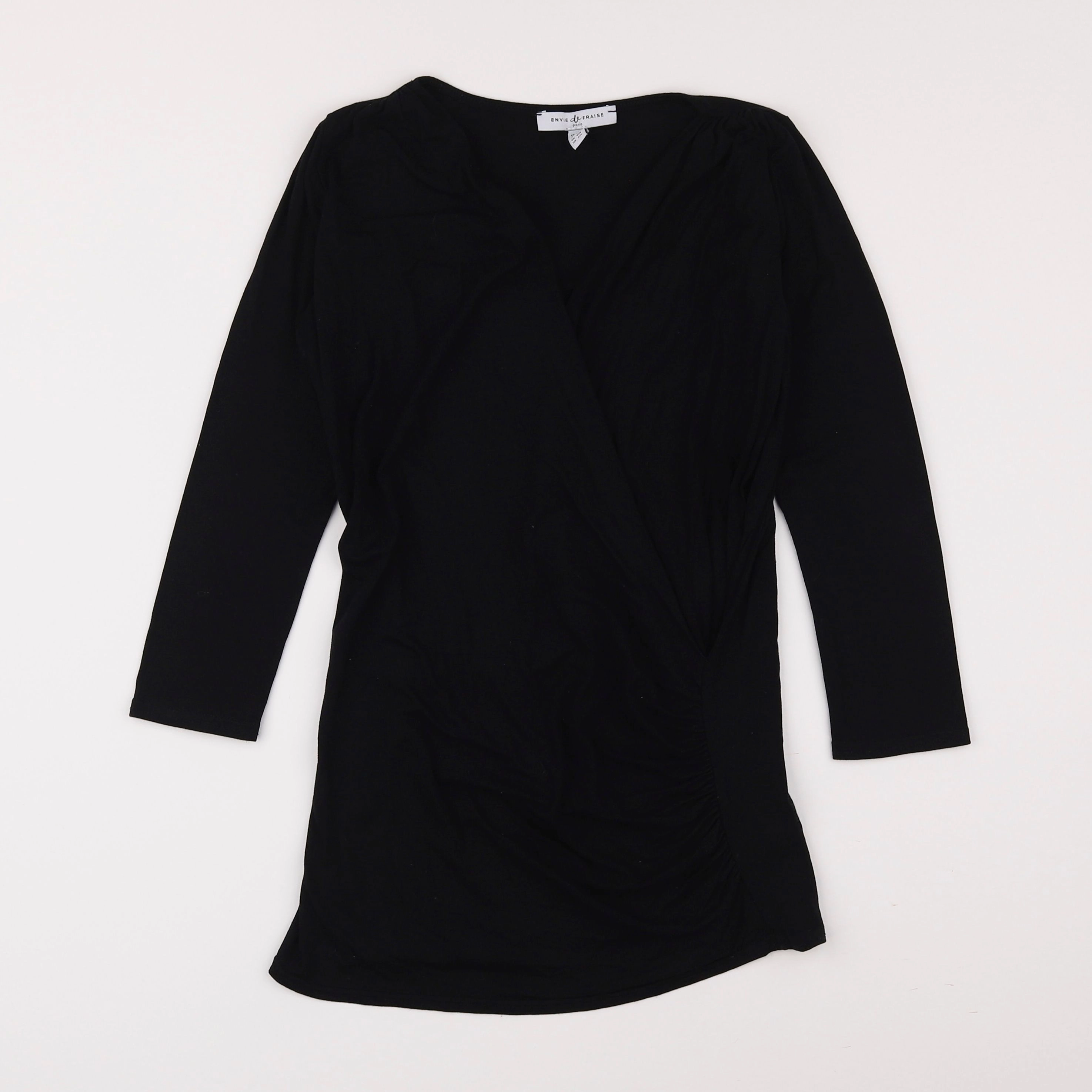 Envie de fraise - tee-shirt grossesse, allaitement noir - 34 à 36
