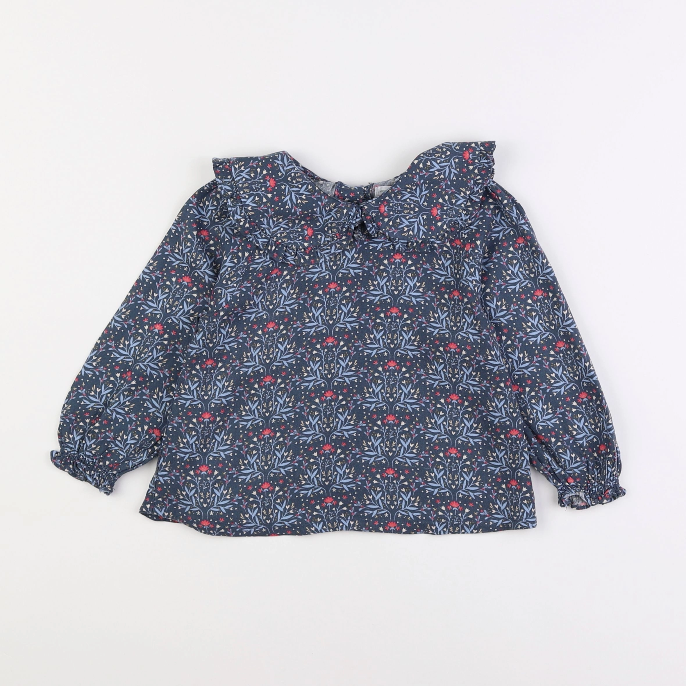 Vertbaudet - blouse bleu - 2 ans