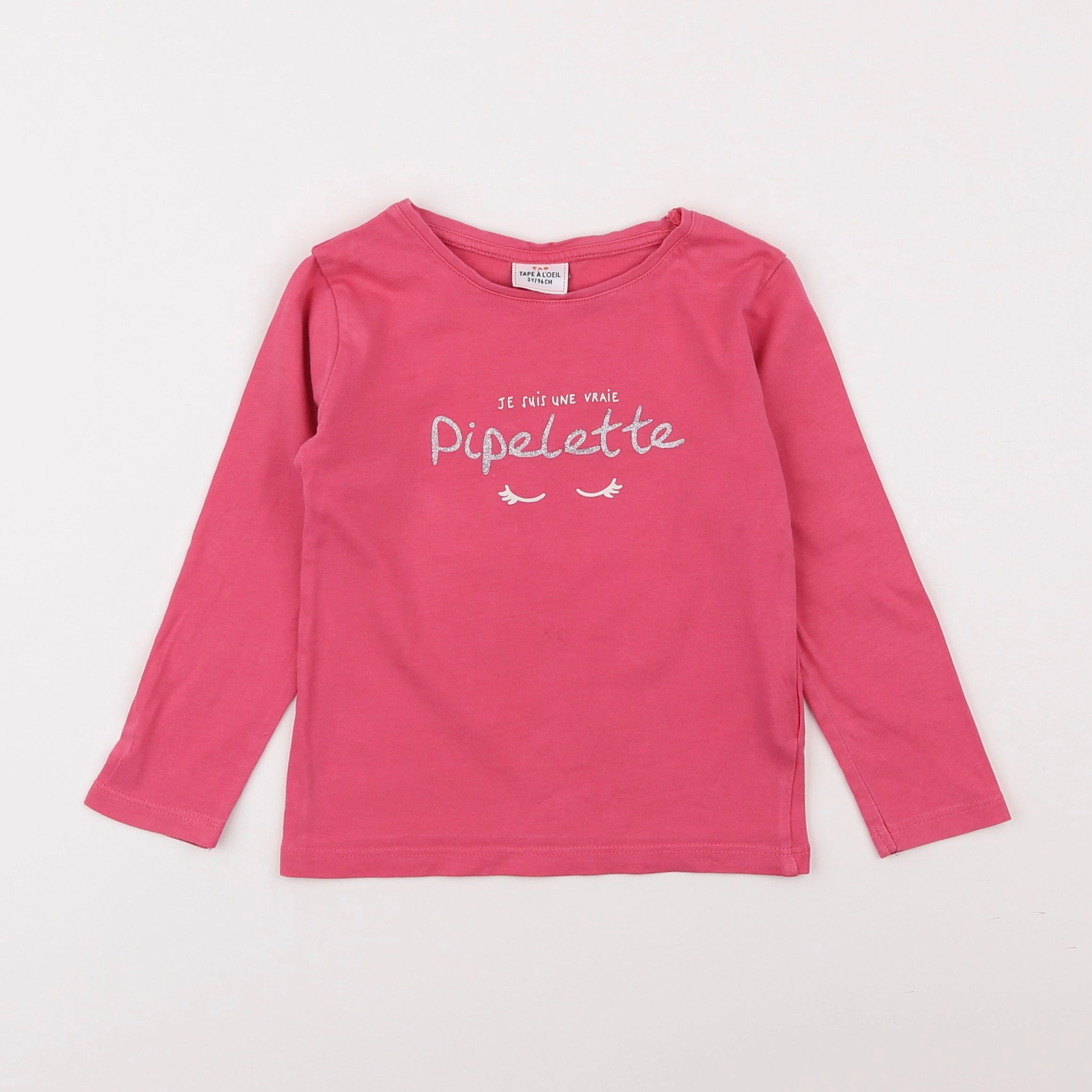 Tape à l'oeil - tee-shirt rose - 3 ans