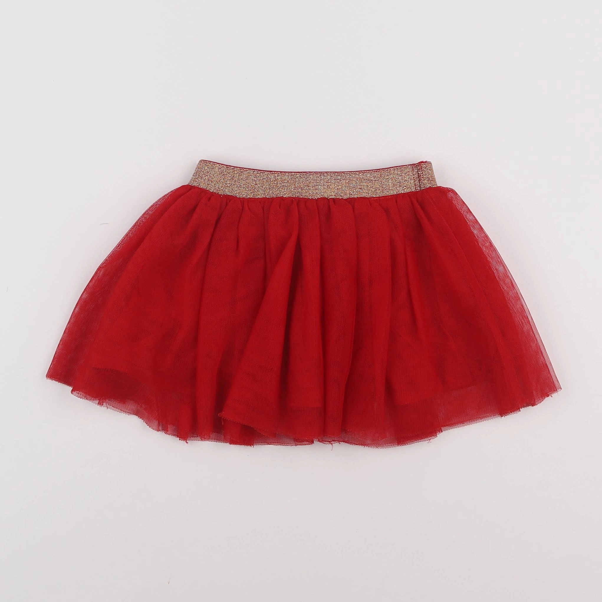 Vertbaudet - jupe rouge - 18 mois